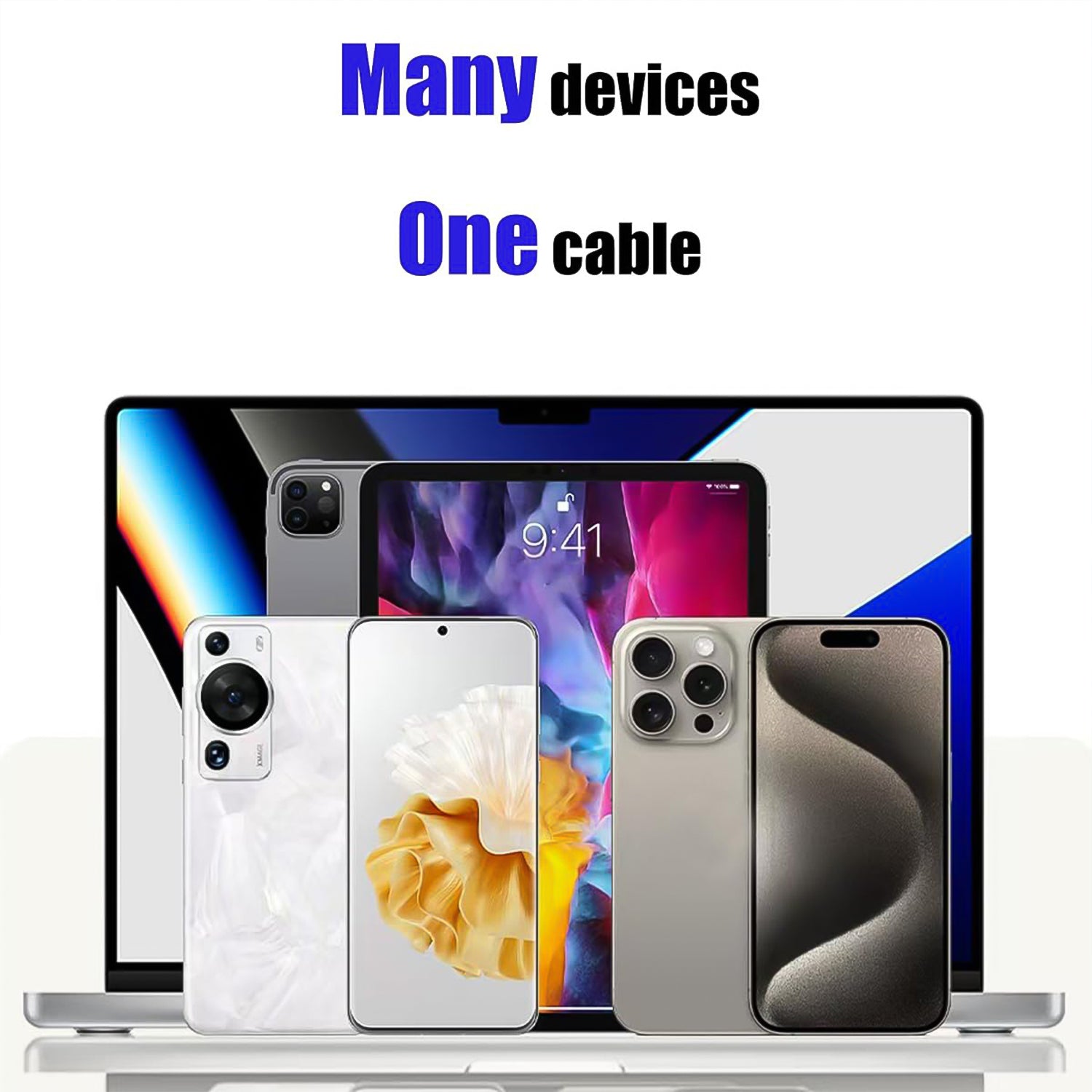 4 in 1 Spring Fast Charging Cable (1 Pc / 1.5 Mtr Long) - Image 3