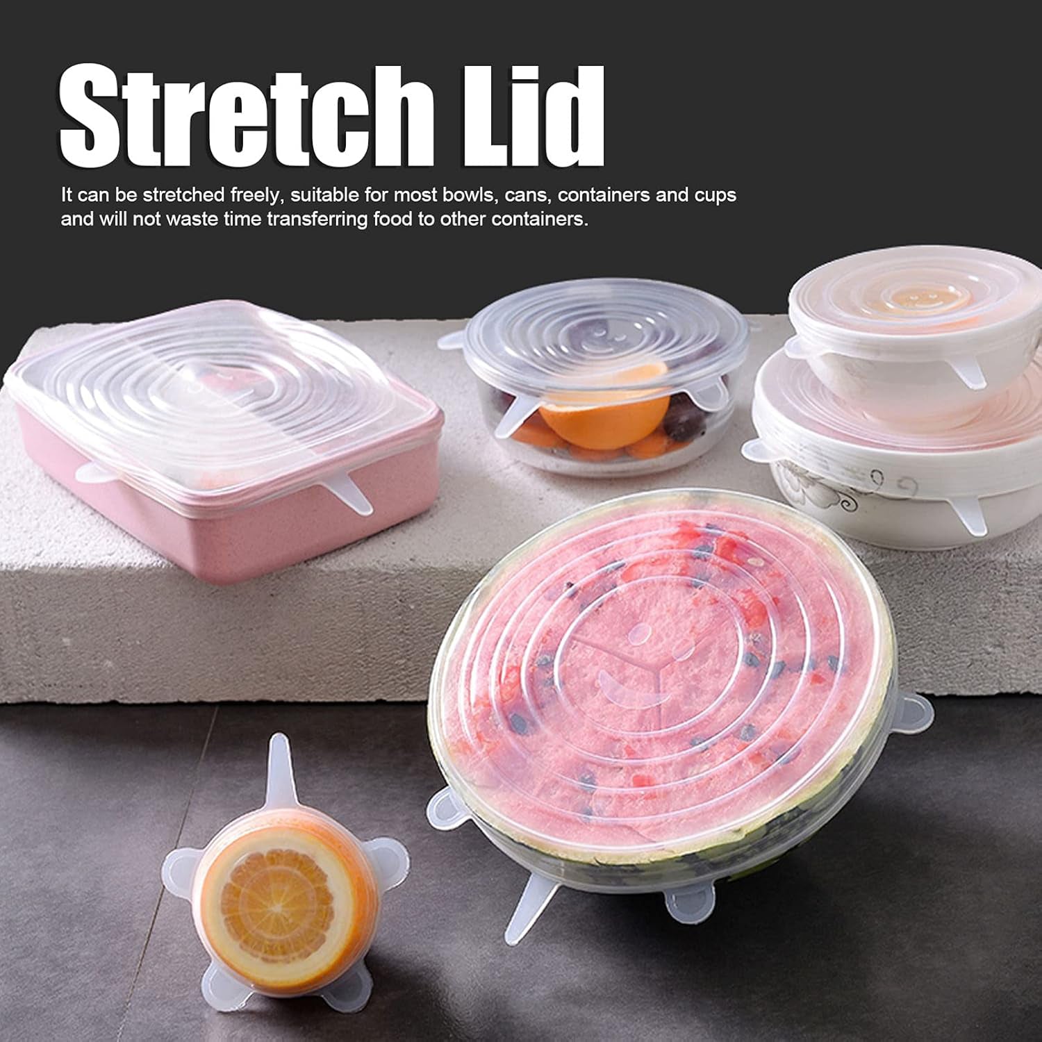 Silicone Food Cover Stretch Lids (6 Pcs Set / 62 Gm) - Image 4