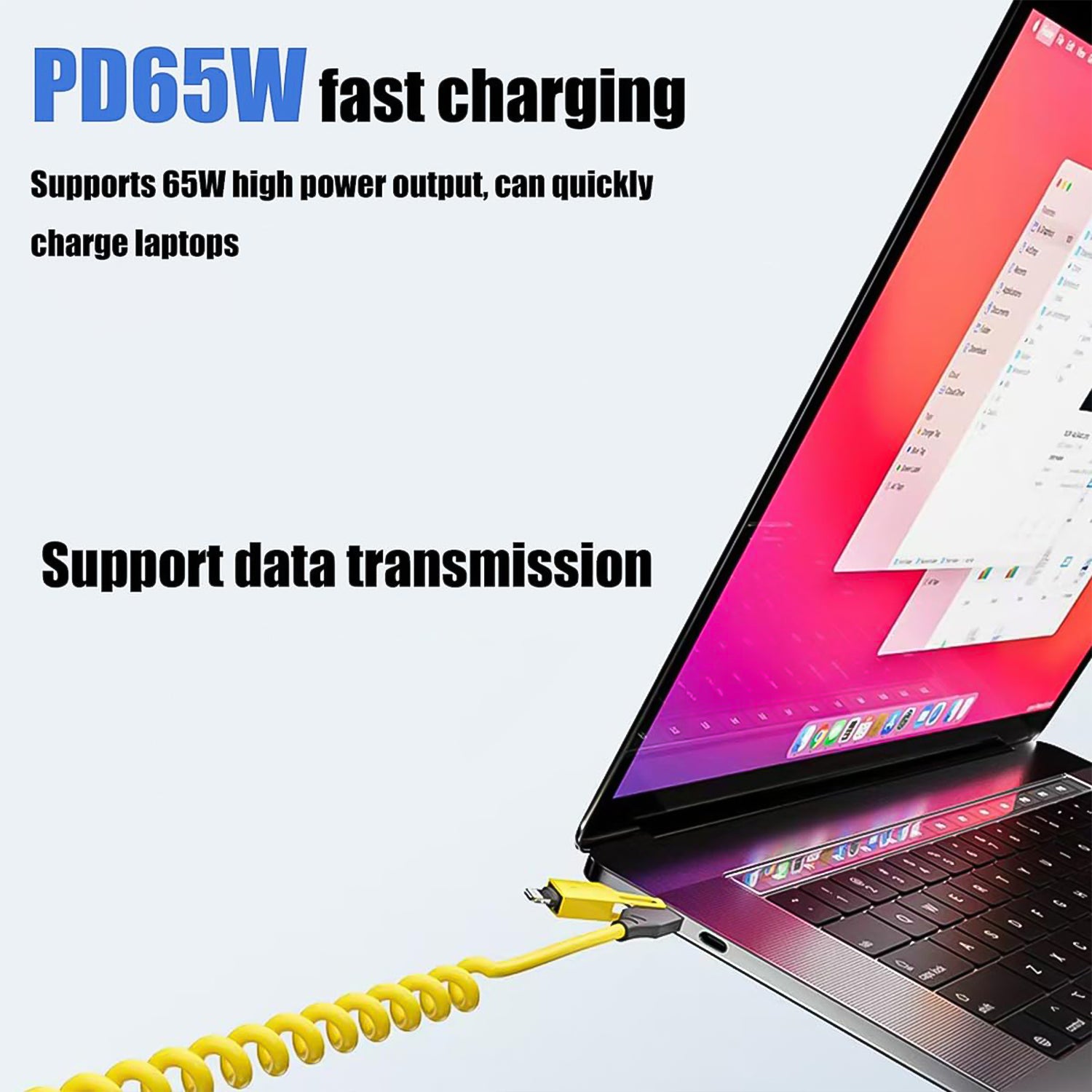 4 in 1 Spring Fast Charging Cable (1 Pc / 1.5 Mtr Long) - Image 4