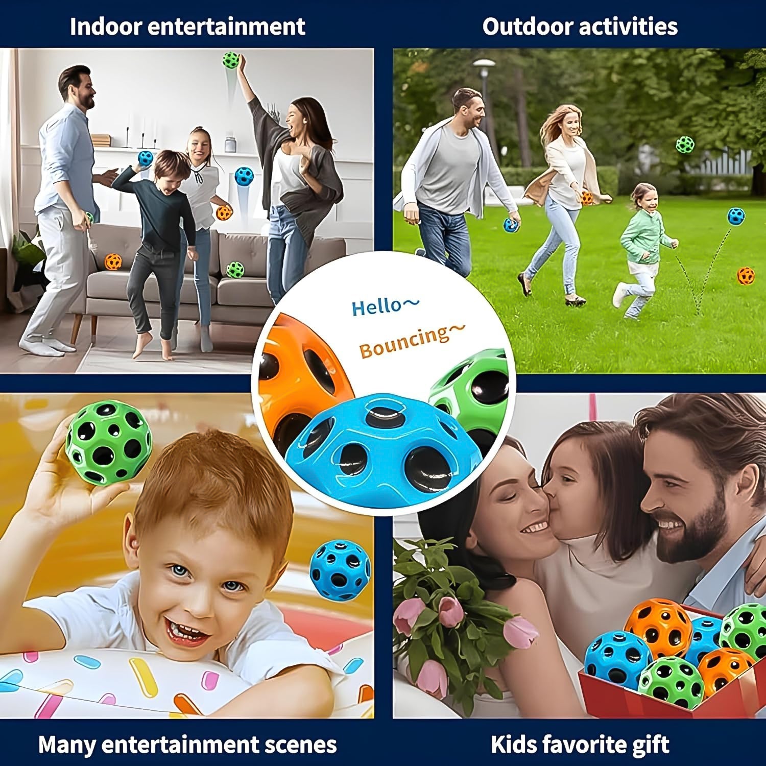 Rubber Super Bouncy Coral Star Anti Stress Ball Multicolor (1 Pc) - Image 4