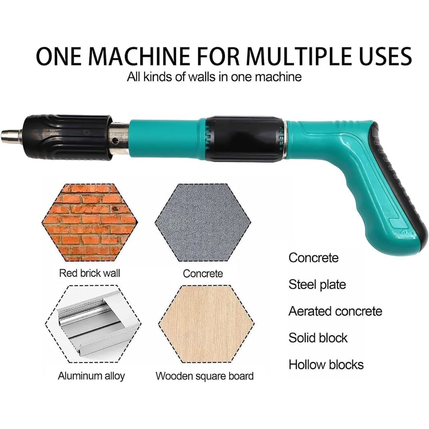 Manual Steel Nails Gun, Nail Wall Fastening Tool with 10 Nails (1 Set) - Image 6