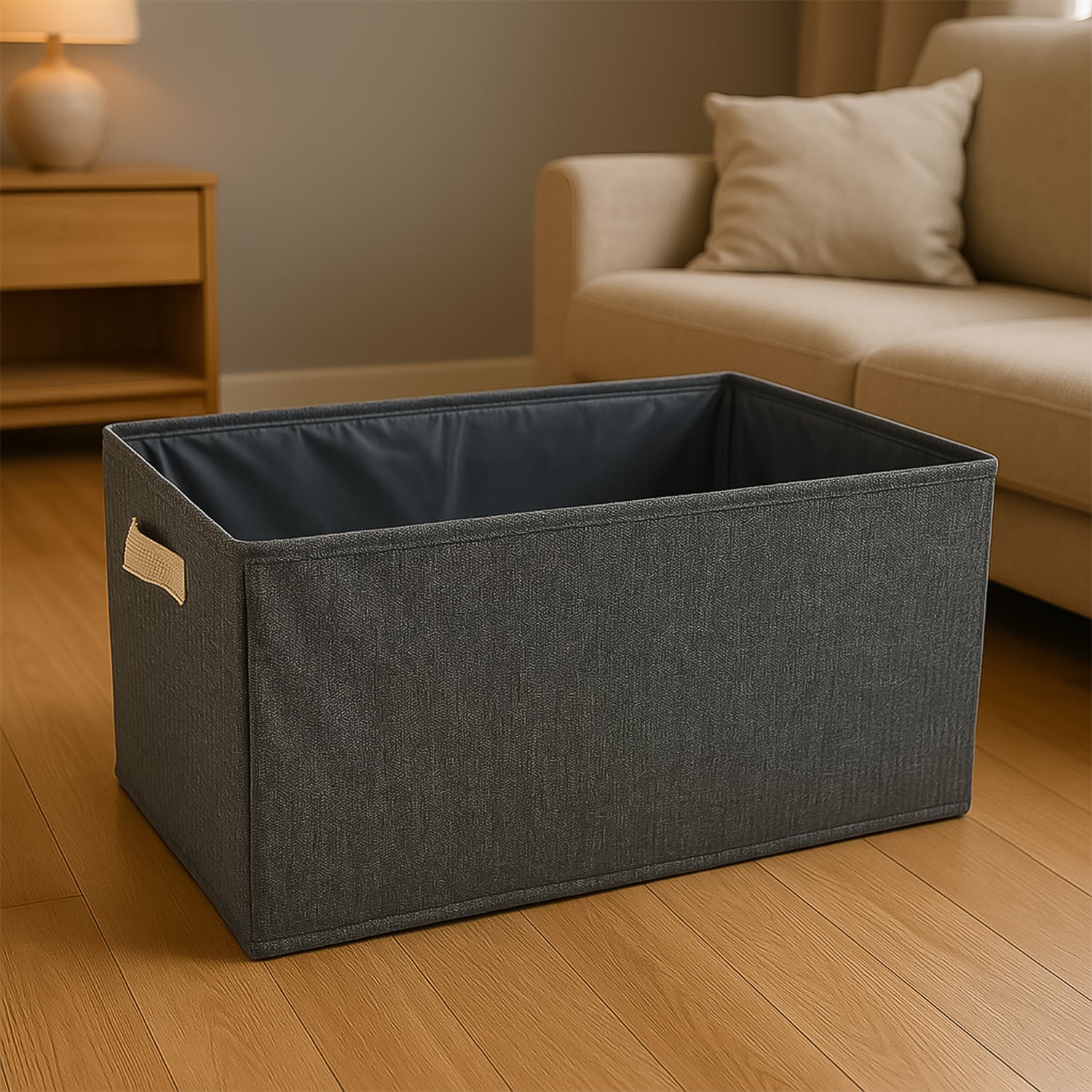 FOLDABLE CLOTH STORAGE BOX WITH HANDLES (47×28 CM) - Image 4
