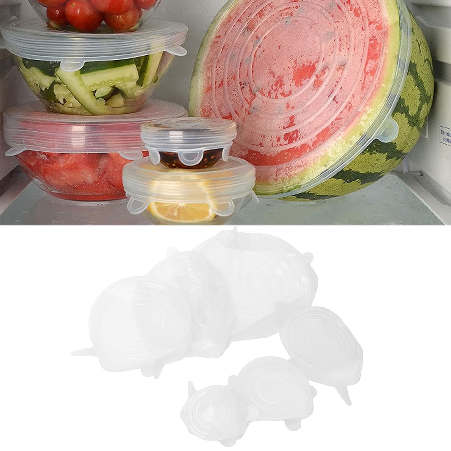 Silicone Food Cover Stretch Lids (6 Pcs Set / 62 Gm) - Image 3