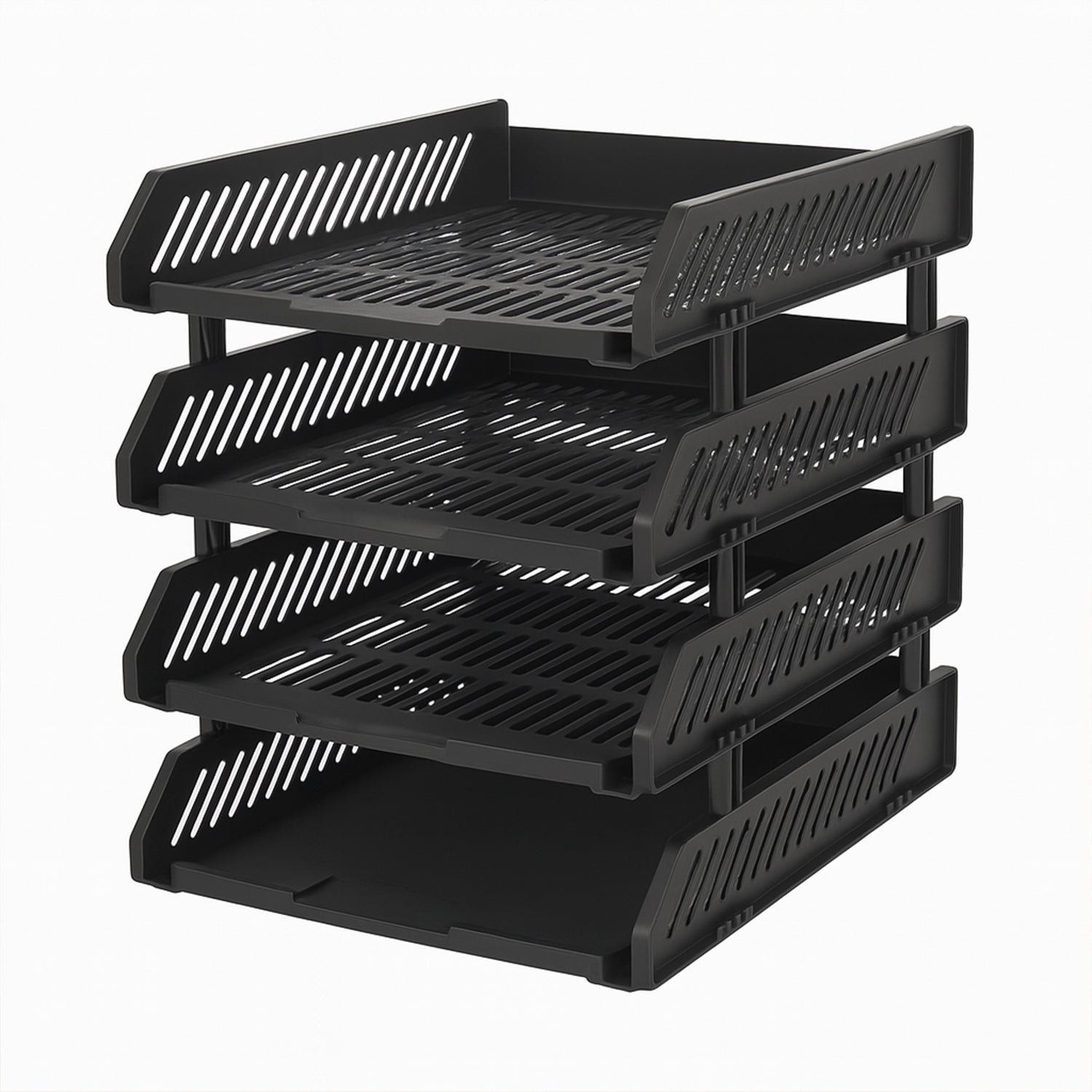 4-Layer Multifunctional File Rack with Drawers for Office Desk - Image 4