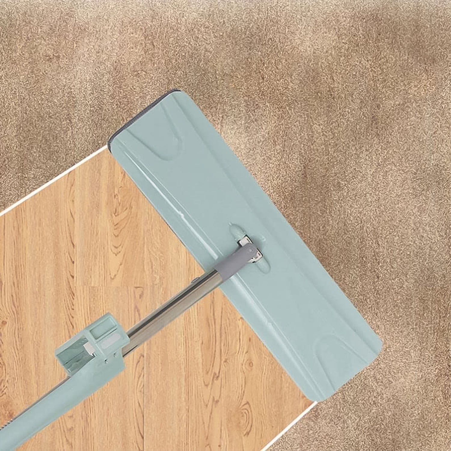 360Degree Rotation Flat Mop Floor Cleaning Microfiber Squeeze Mop Floor Clean. - Image 6