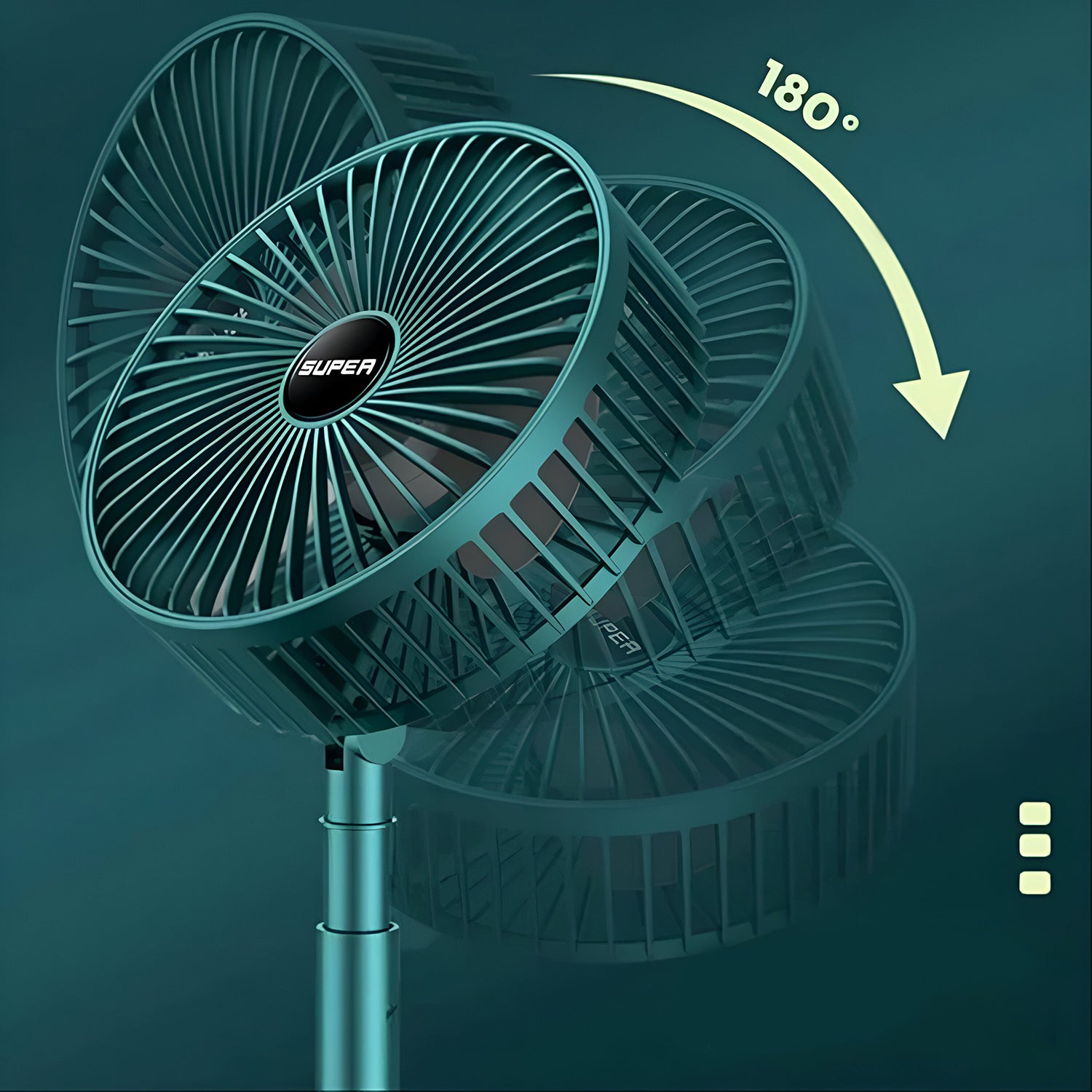 Adjustable Portable Desktop Fan - Telescopic Silent Personal Cooling for Office & Travel (Battery Not Include) - Image 4