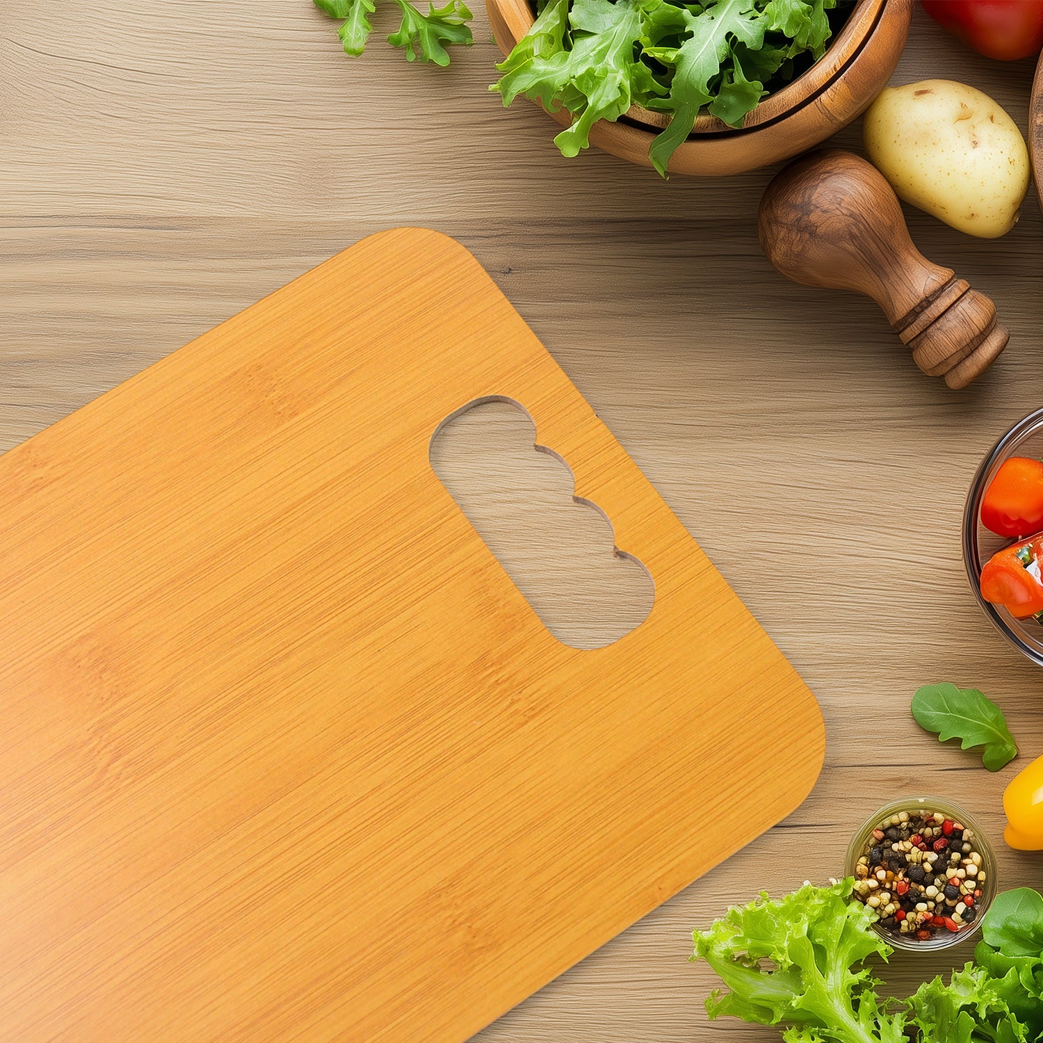 Wooden Chopping Board For Vegetable Cutting & Kitchen Use - Image 3