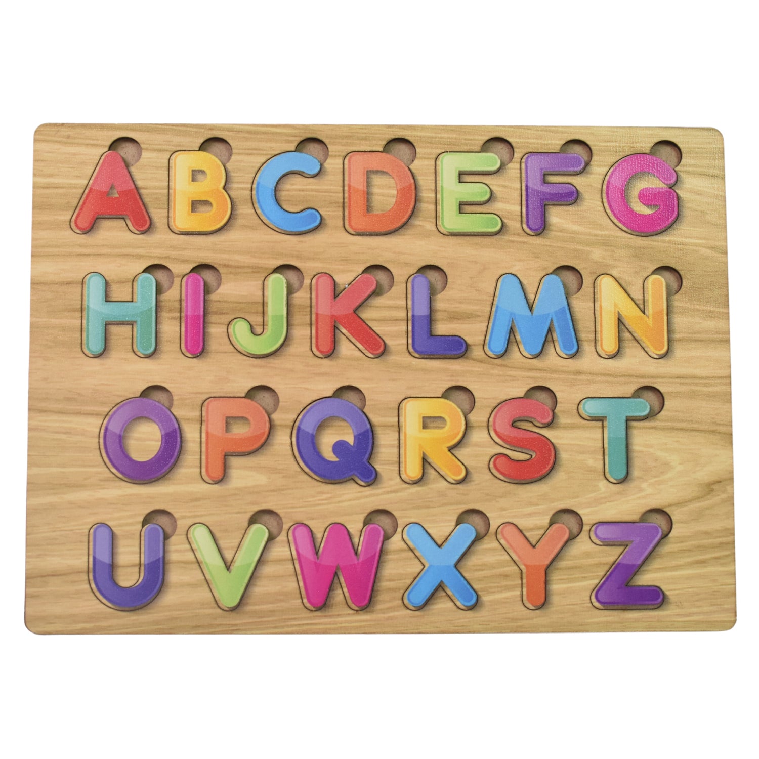 Wooden Puzzle Board ABC Letters Shapes Educational Learning Toys (1 Set) - Image 5