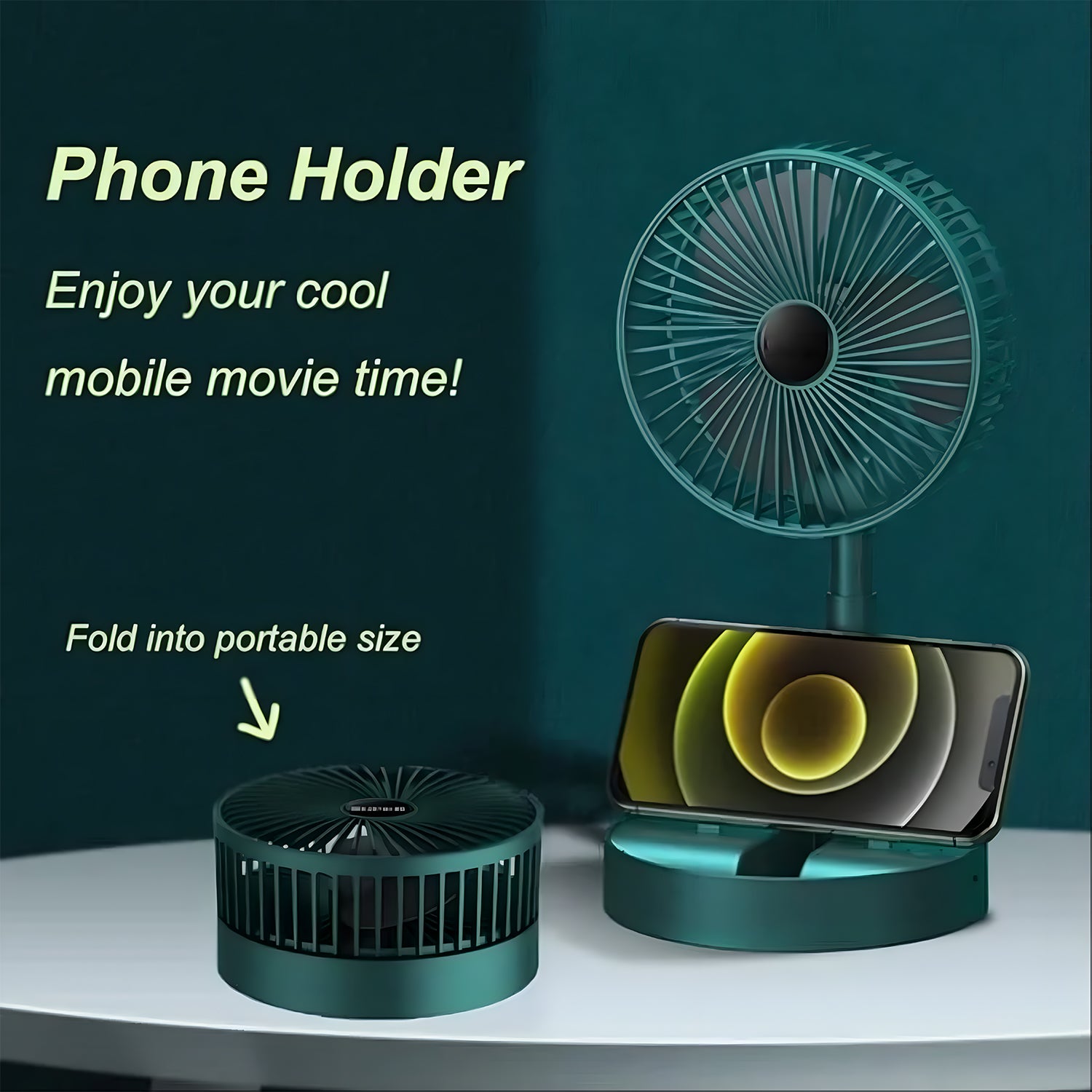 Adjustable Portable Desktop Fan - Telescopic Silent Personal Cooling for Office & Travel (Battery Not Include) - Image 6