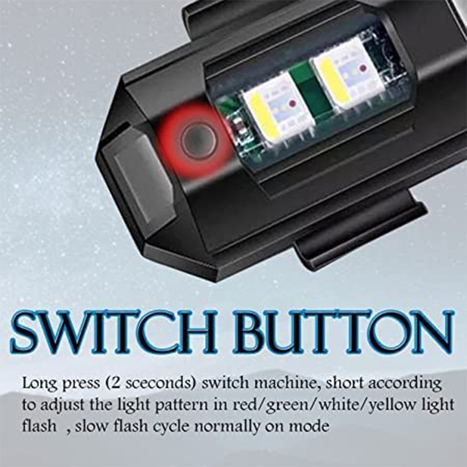 Mini LED Strobe Lights, Waterproof Lights, Lightweight RGB LED Lights Drone Strobe Lights Veicle Anti-Collision Strobe Light Bike Motocycle Lights USB Recharge Multi-colors - Image 8