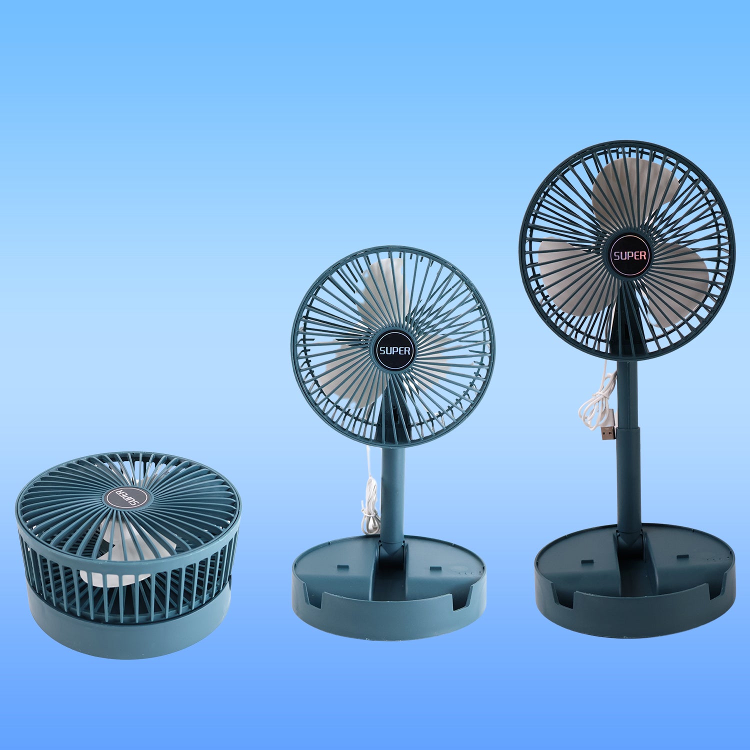 Adjustable Portable Desktop Fan - Telescopic Silent Personal Cooling for Office & Travel (Battery Not Include) - Image 9