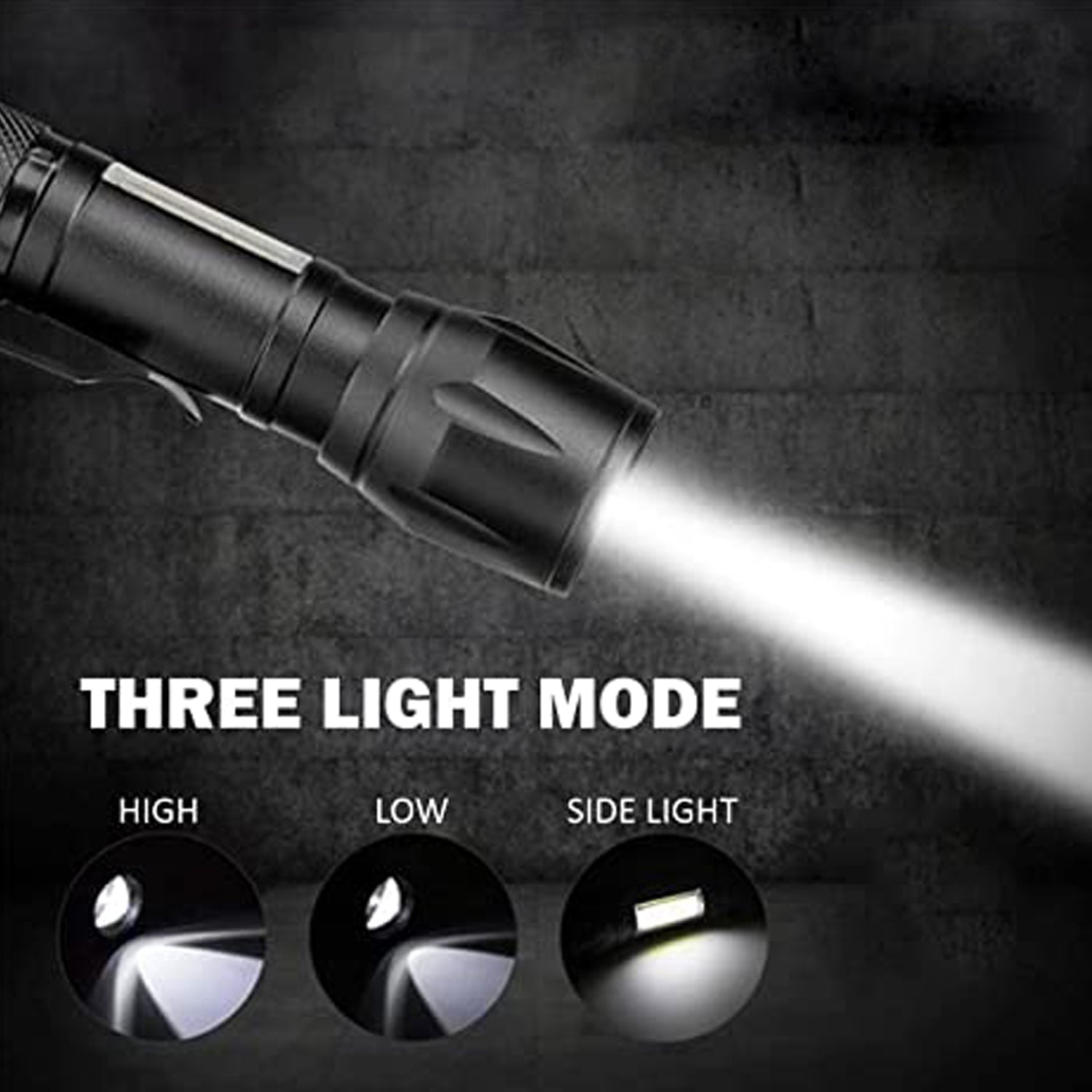 Mini Search Rechargeable LED Long Range Flashlight Emergency Light Torch - Image 9