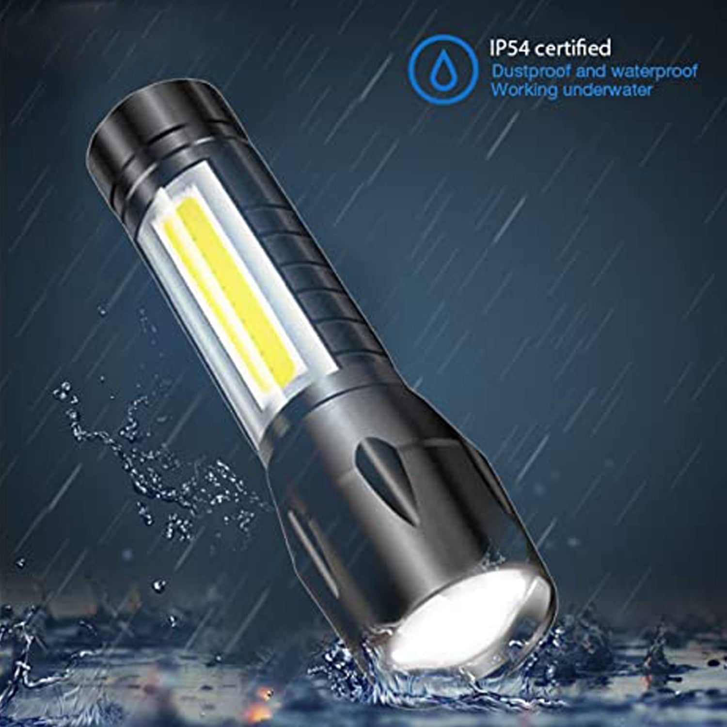 Mini Search Rechargeable LED Long Range Flashlight Emergency Light Torch - Image 6