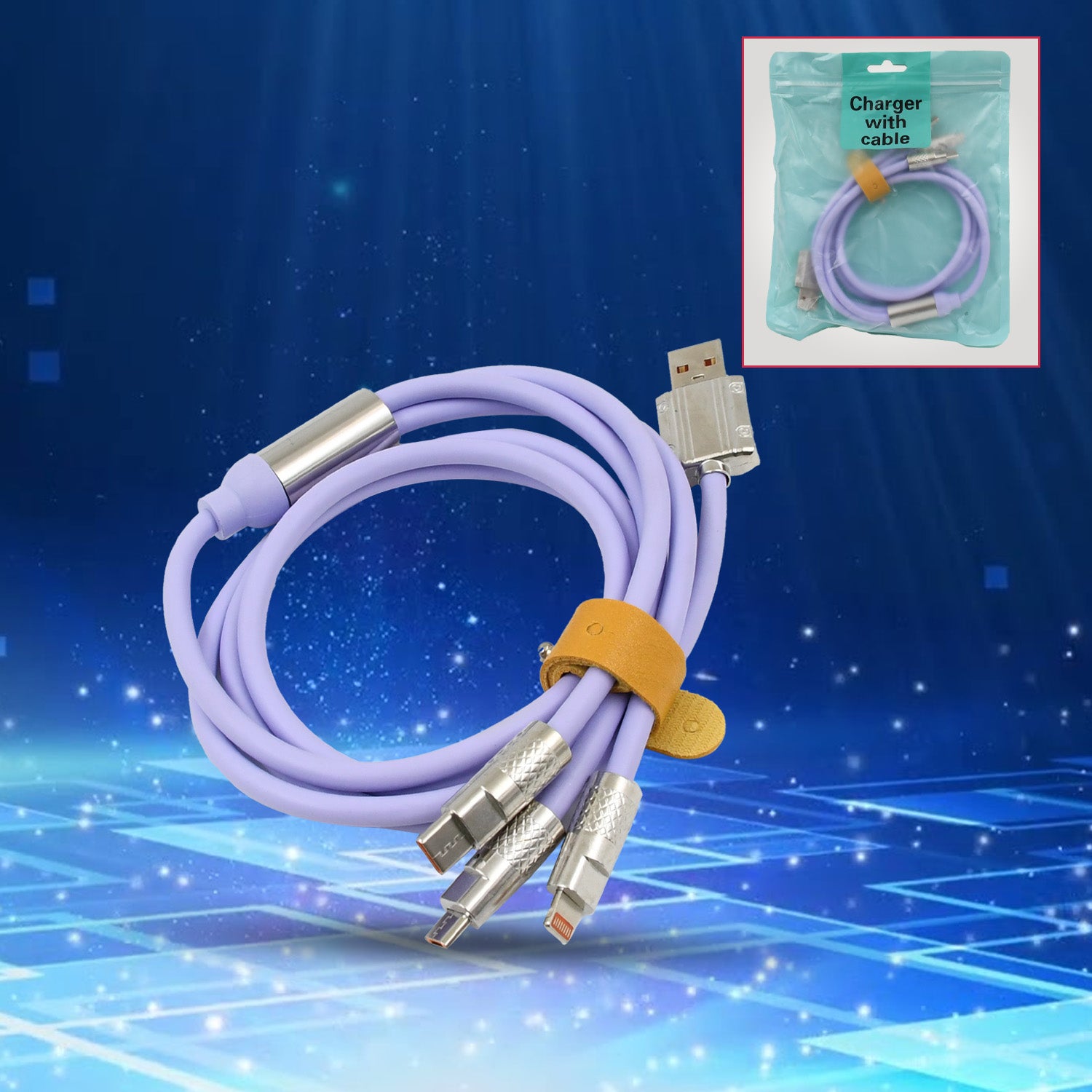 3 in 1 Multi Super Fast Charging Cable (1 Pc) - Image 3