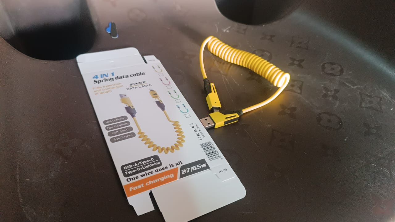 4 in 1 Spring Fast Charging Cable (1 Pc / 1.5 Mtr Long) - Image 8