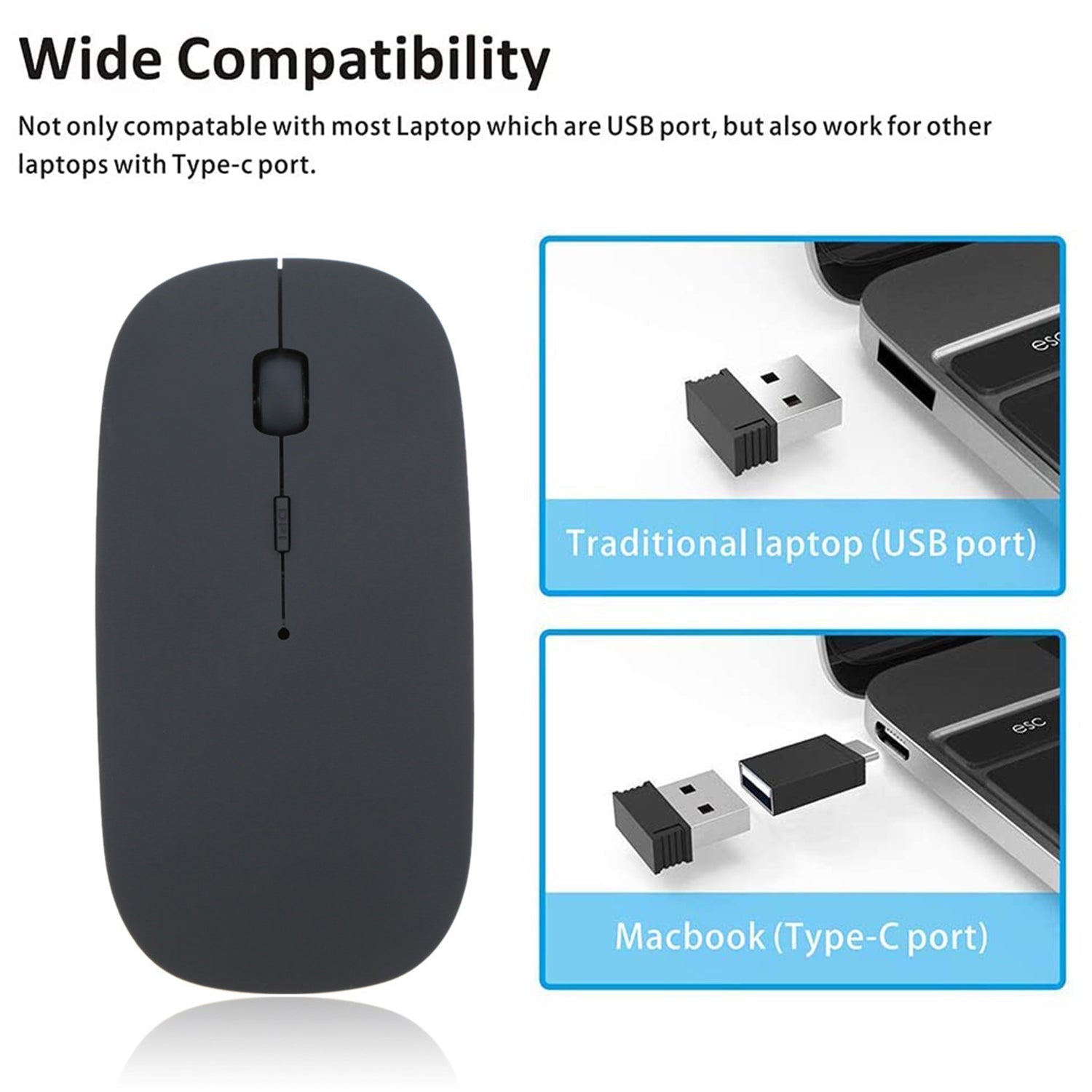 Wireless Mouse for Laptop / PC / Mac / Computer - Image 6