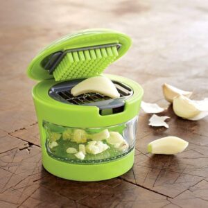 Garlic Cutter/Chopper/Crusher for Kitchen (Green, 1 Pc)