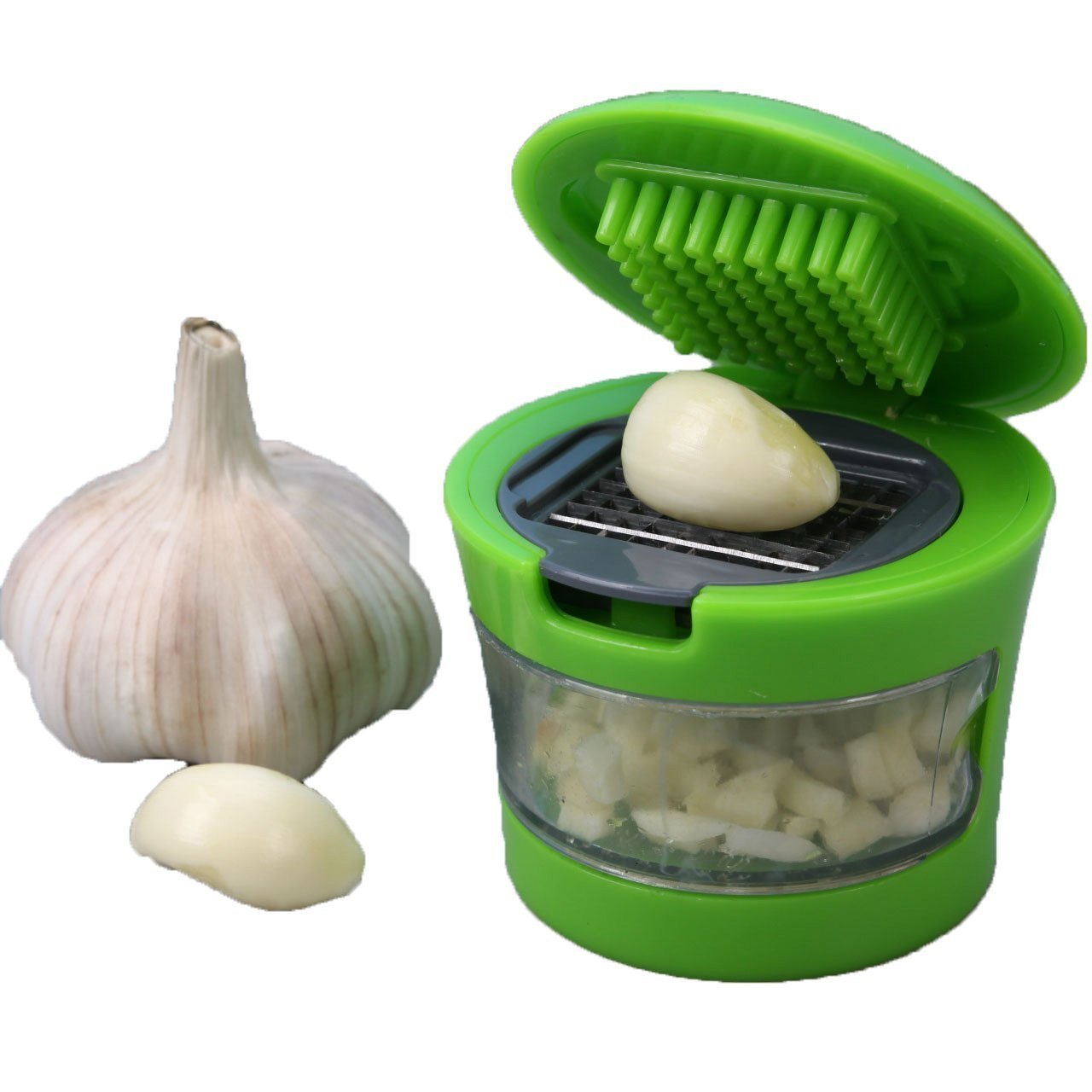 Garlic Cutter/Chopper/Crusher for Kitchen (Green, 1 Pc) - Image 2