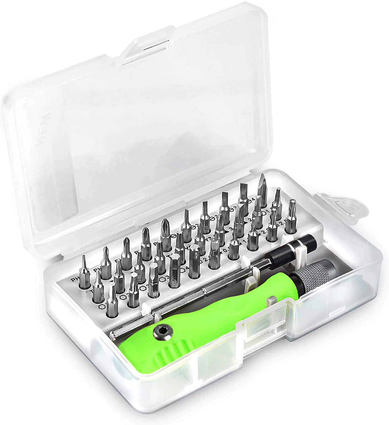 32 in 1 Mini Screwdriver Bits Set with Magnetic Flexible Extension Rod - Image 2