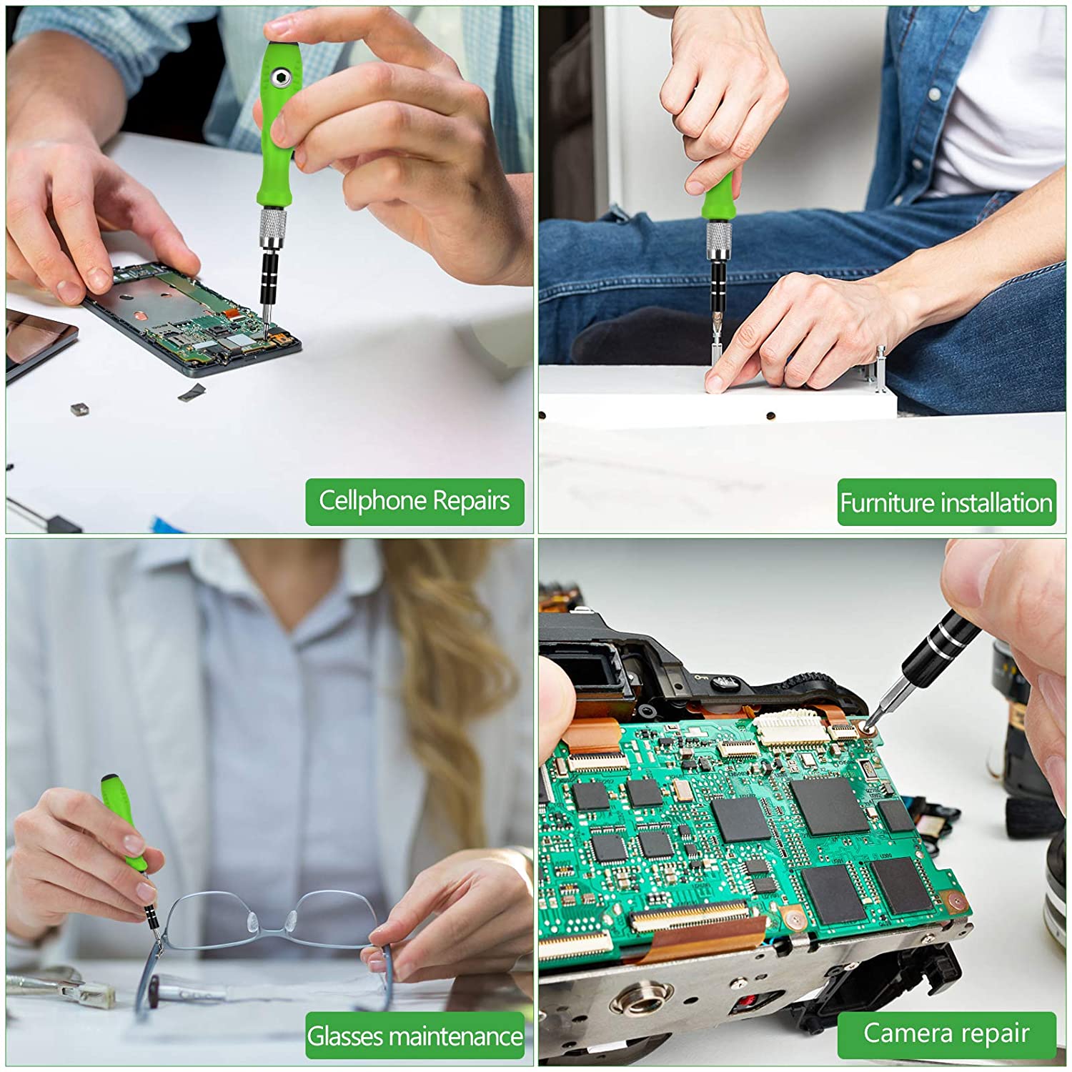 32 in 1 Mini Screwdriver Bits Set with Magnetic Flexible Extension Rod - Image 5