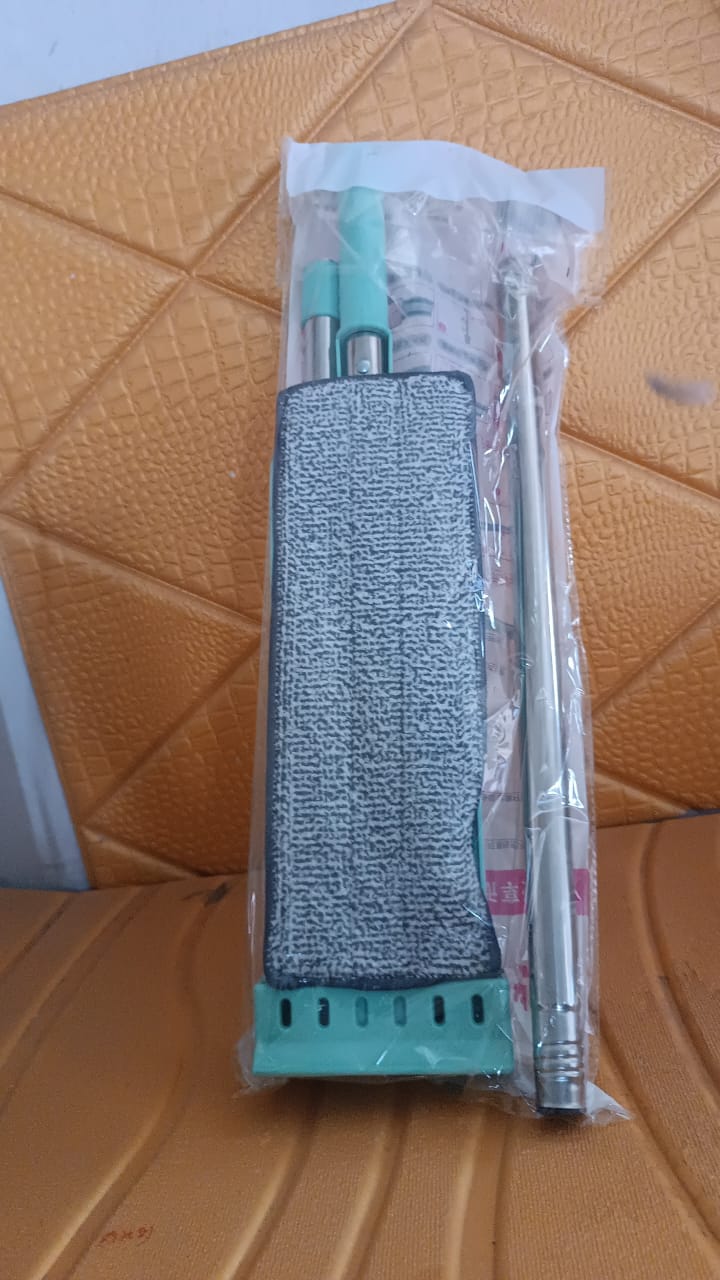 360Degree Rotation Flat Mop Floor Cleaning Microfiber Squeeze Mop Floor Clean. - Image 7