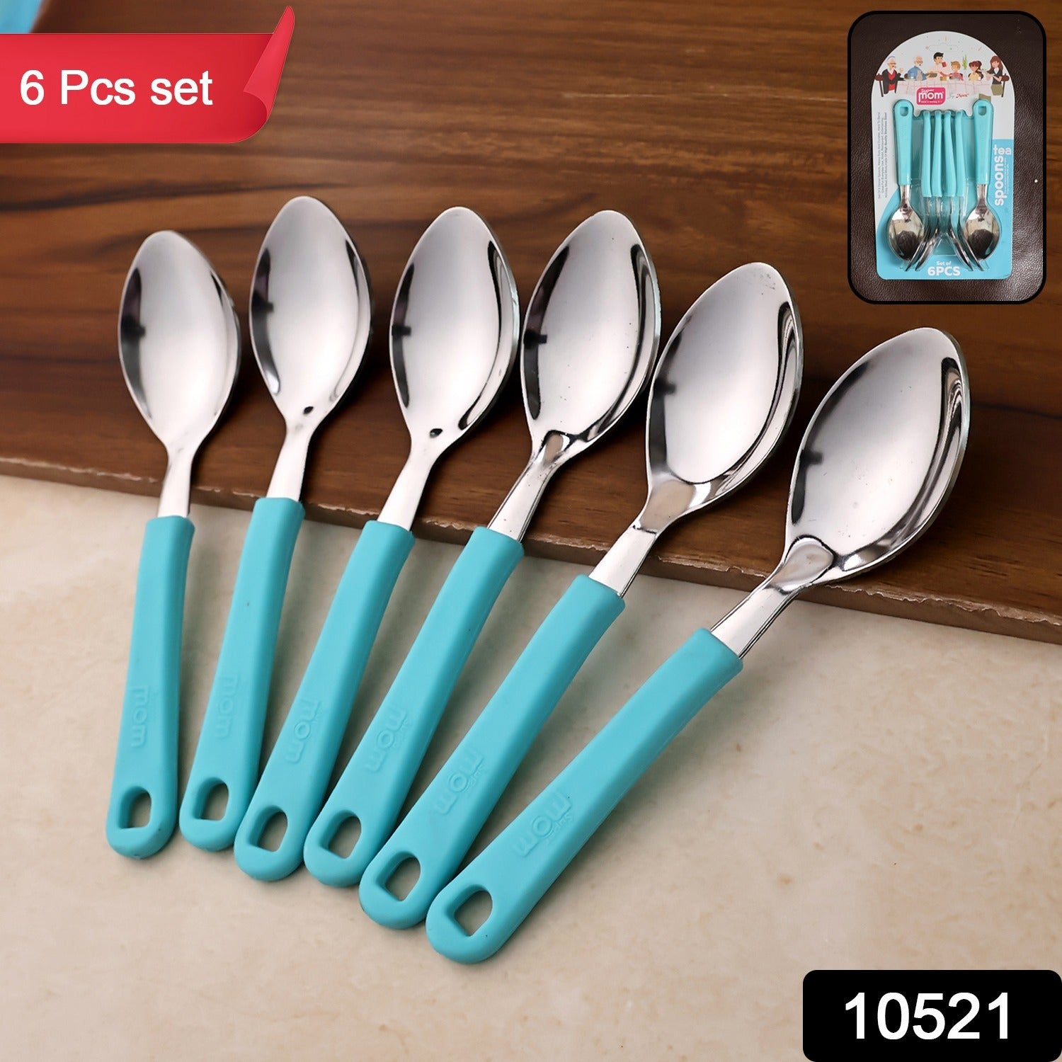 Supermom Stainless Steel Tea Spoon (6 Pc Set) - Image 2
