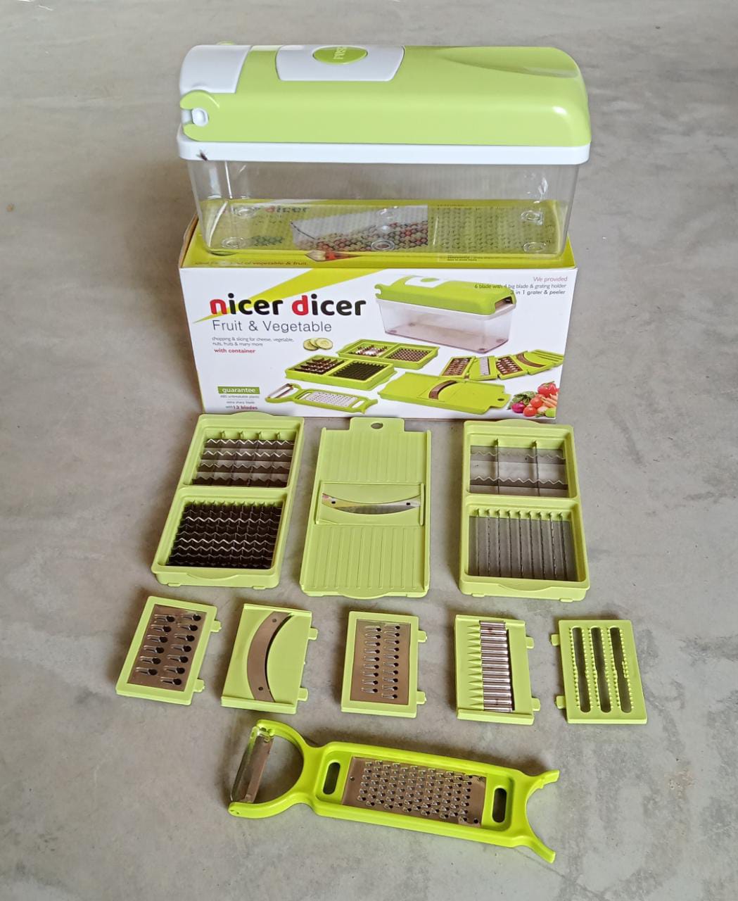 Plastic 13-in-1 Manual Vegetable Grater,Chipser and Slicer - Image 9