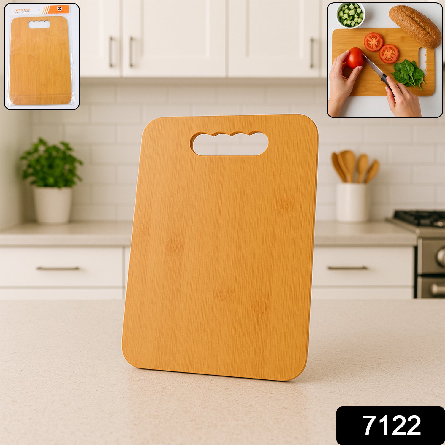 Wooden Chopping Board For Vegetable Cutting & Kitchen Use - Image 2