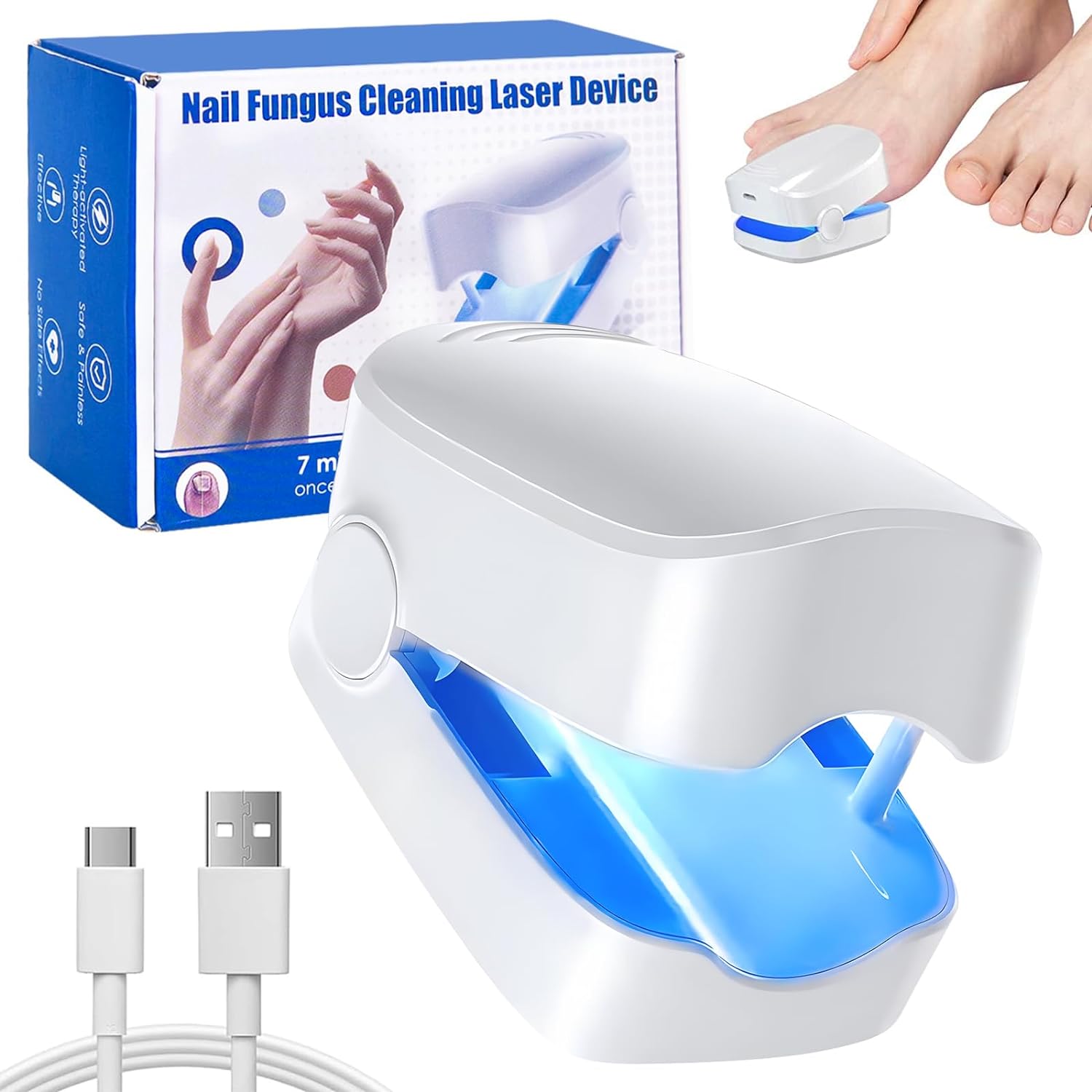 Rechargeable Nail Fungus Laser – Anti-Fungal Device for Toenails, Hands & Feet (Home Use) - Image 3