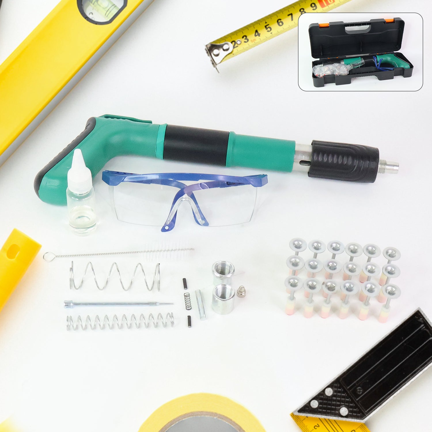 Professional Heavy-Duty Manual Rivet/Anchor Fastening Gun Tool Kit - Image 3