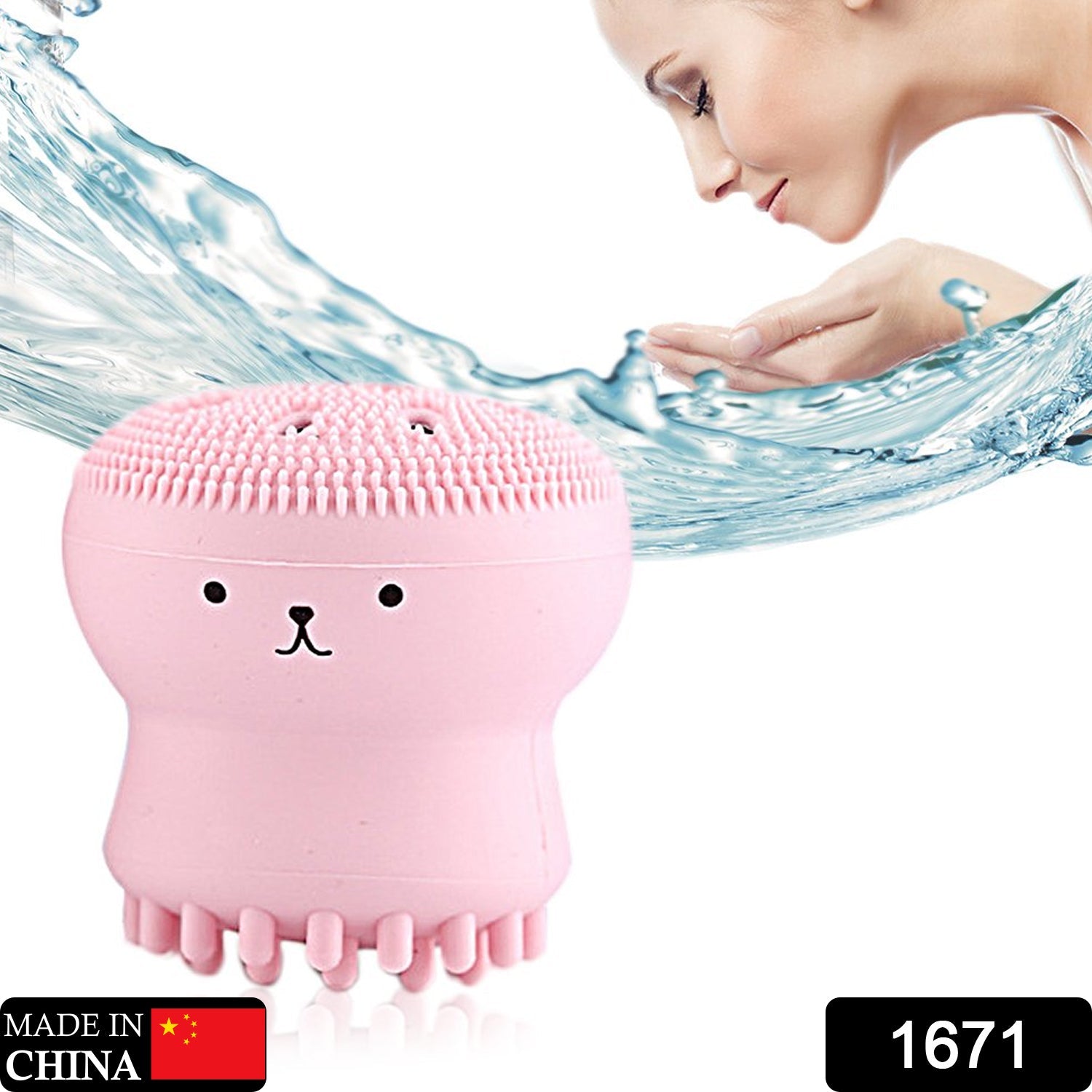Facial Cleansing Brushes, Cute Octopus Shape Silicone Face Scrubber Massager Skincare Tool (1PC) - Image 2