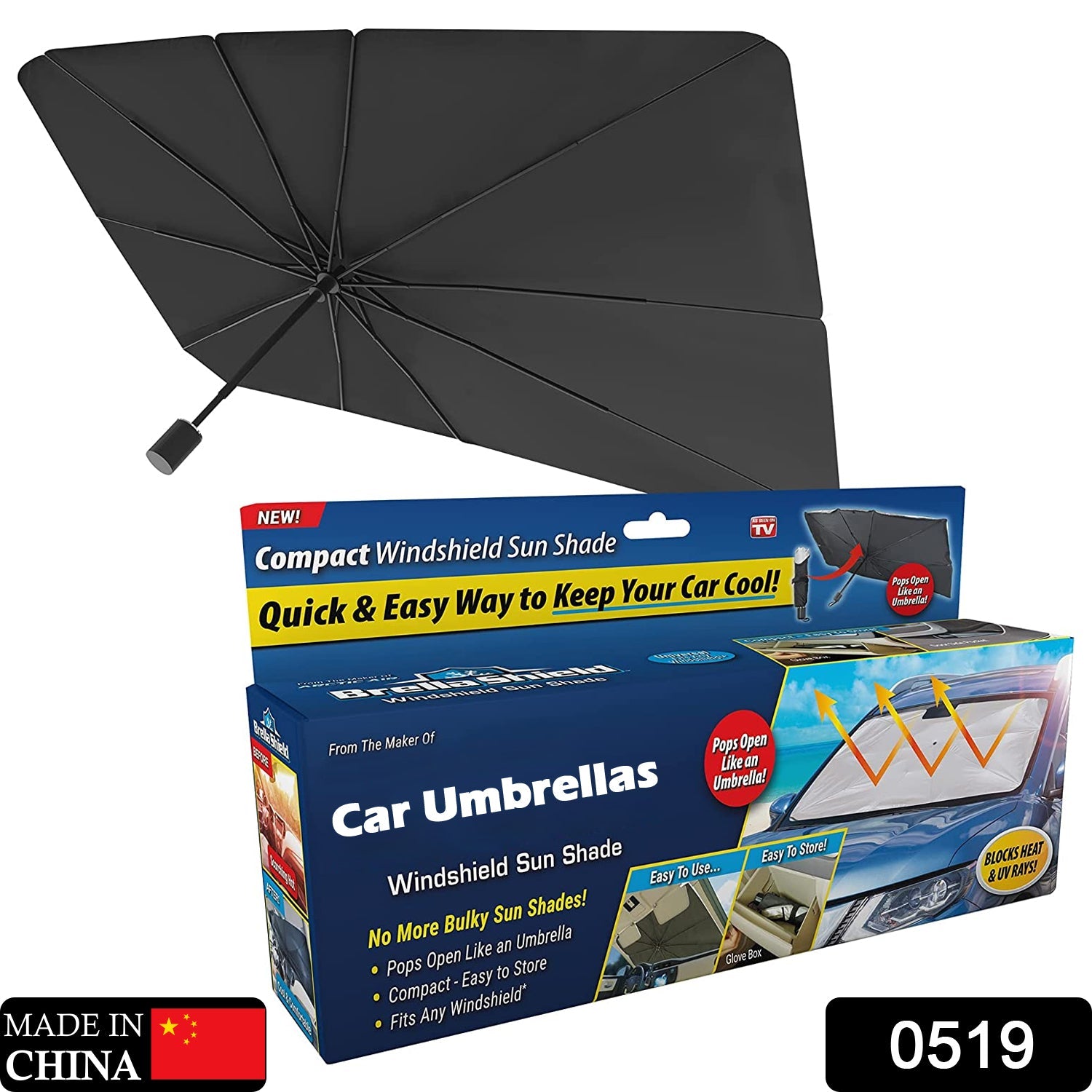 Foldable Car Windshield Sunshade for Heat Protection - Image 2