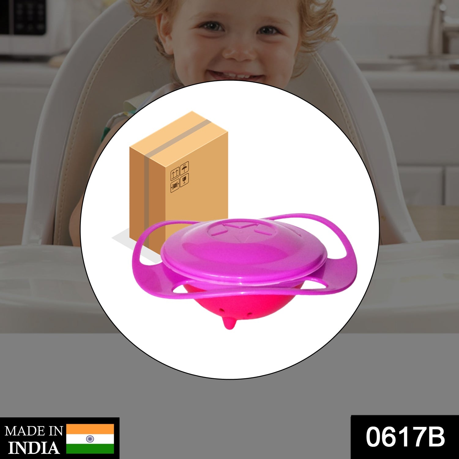 Rotating Baby Bowl used for serving food to kids and toddlers etc. - Image 2
