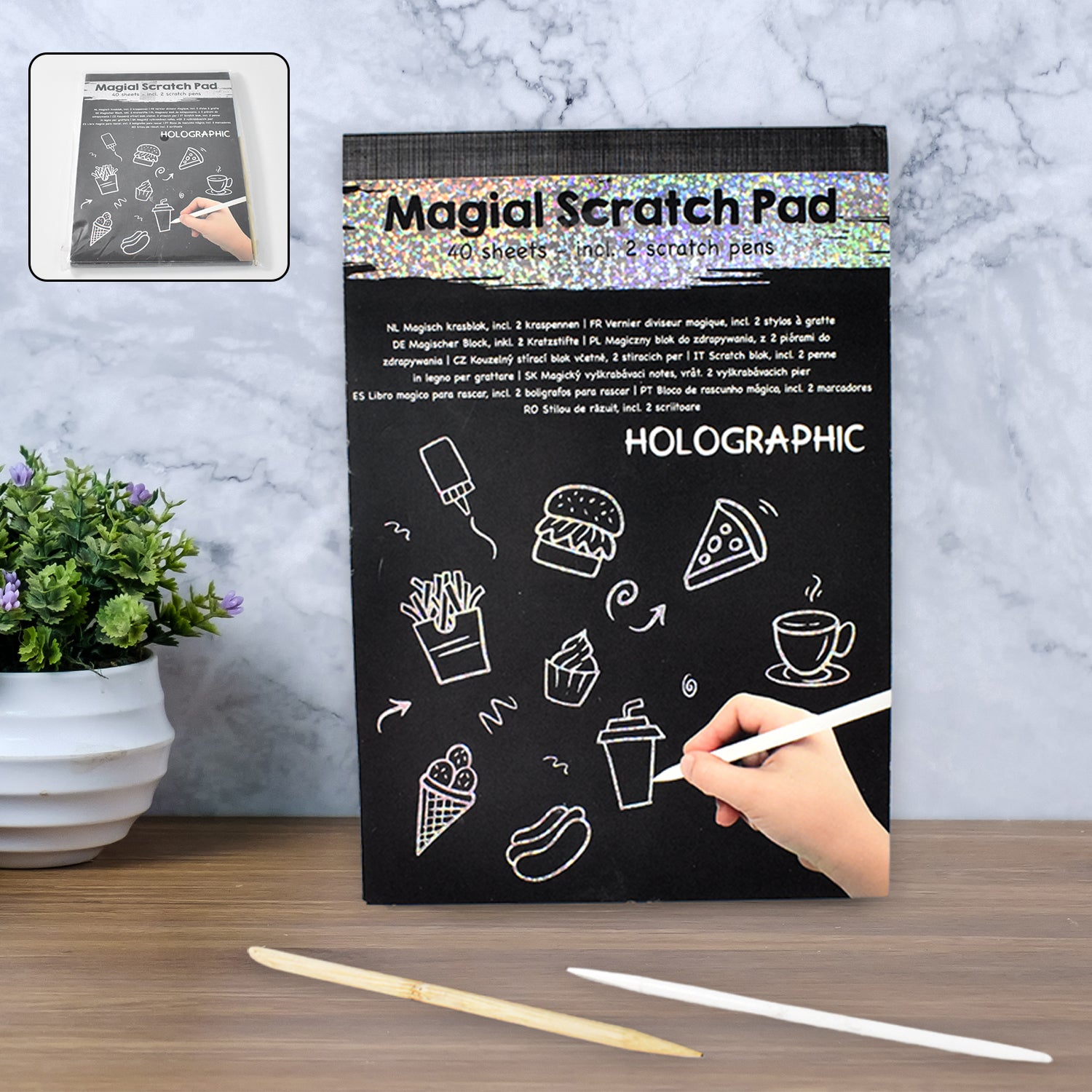 Magical Scratch Art Book For Gifts Girls & Boys (40 Sheet)