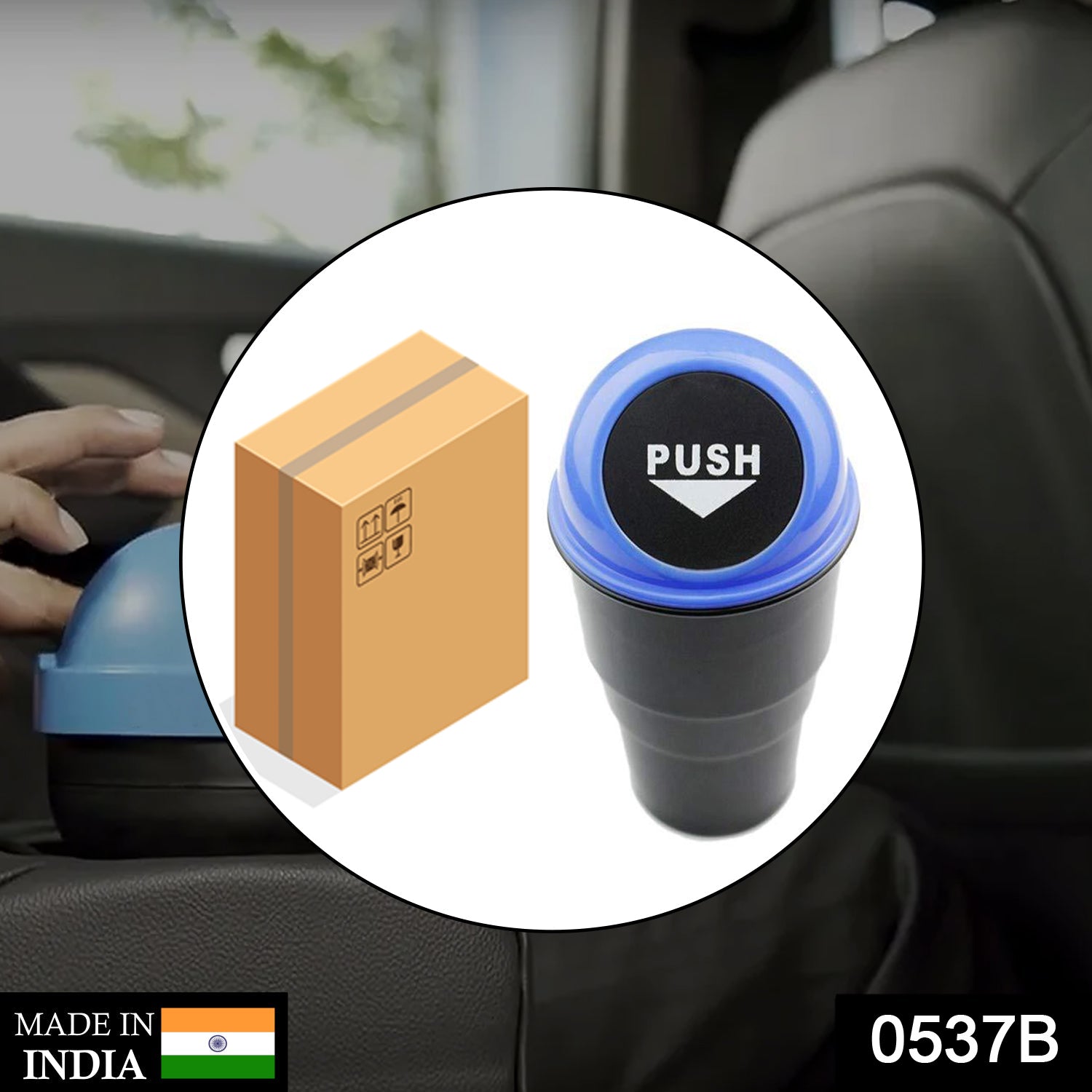 Car Dustbin for Offices, Homes & Vehicles (Compact, Multi-Use) - Image 2
