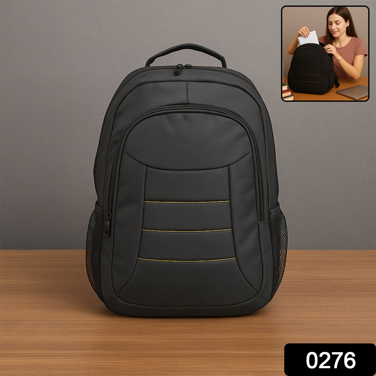 Lightweight Water-Resistant Laptop Bag with Pockets & Adjustable Strap - Image 2