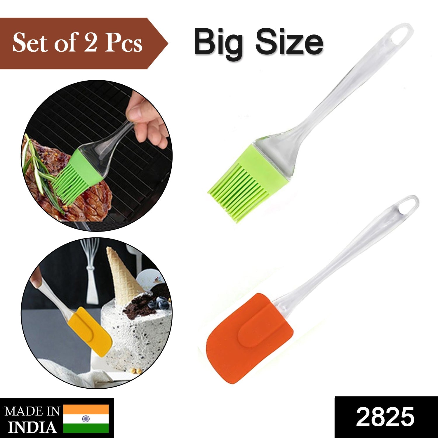 2 in 1 Combo of Big Brush & Spatula Set (2 Pcs Set) - Image 2