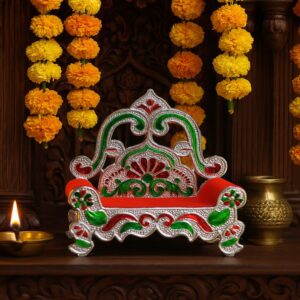 Plastic Decorative Small Singhasan for Laddu Gopal, Krishna Ji or Ganesha Idol (1 Pc)