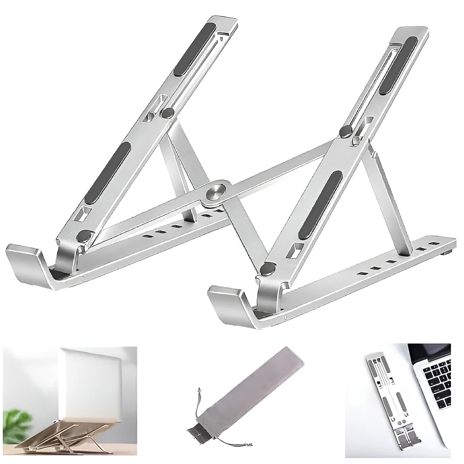 Home Foldable Height Adjustable Laptop Stand (1 Pc)
