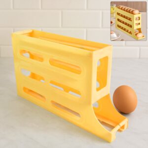 3-Layer Rolling Egg Storage Rack Dispenser (1 Pc)