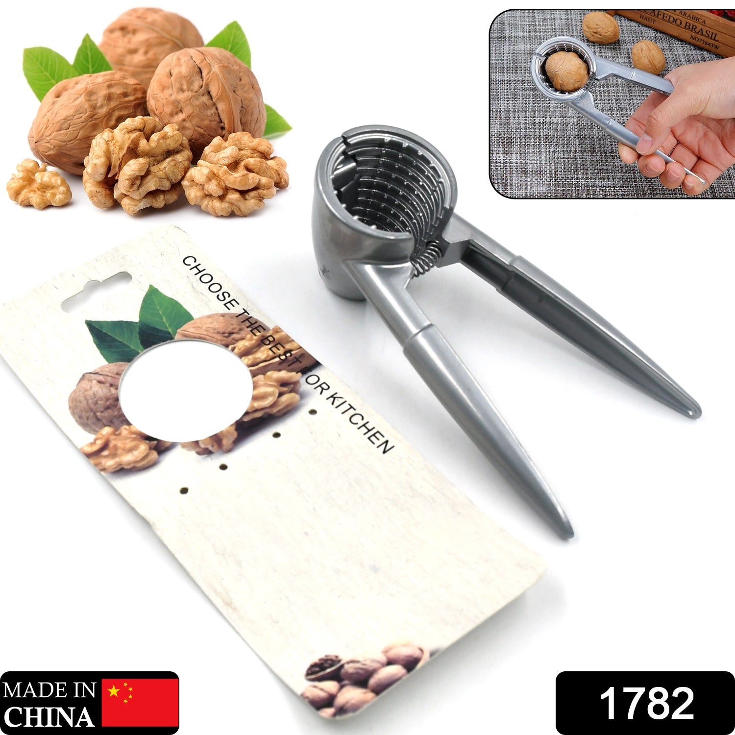 Luxury Stainless Walnut Cracker – Portable Nut Cutter & Bottle Opener for Nuts (Pecans, Almonds, Nuts) - Image 2