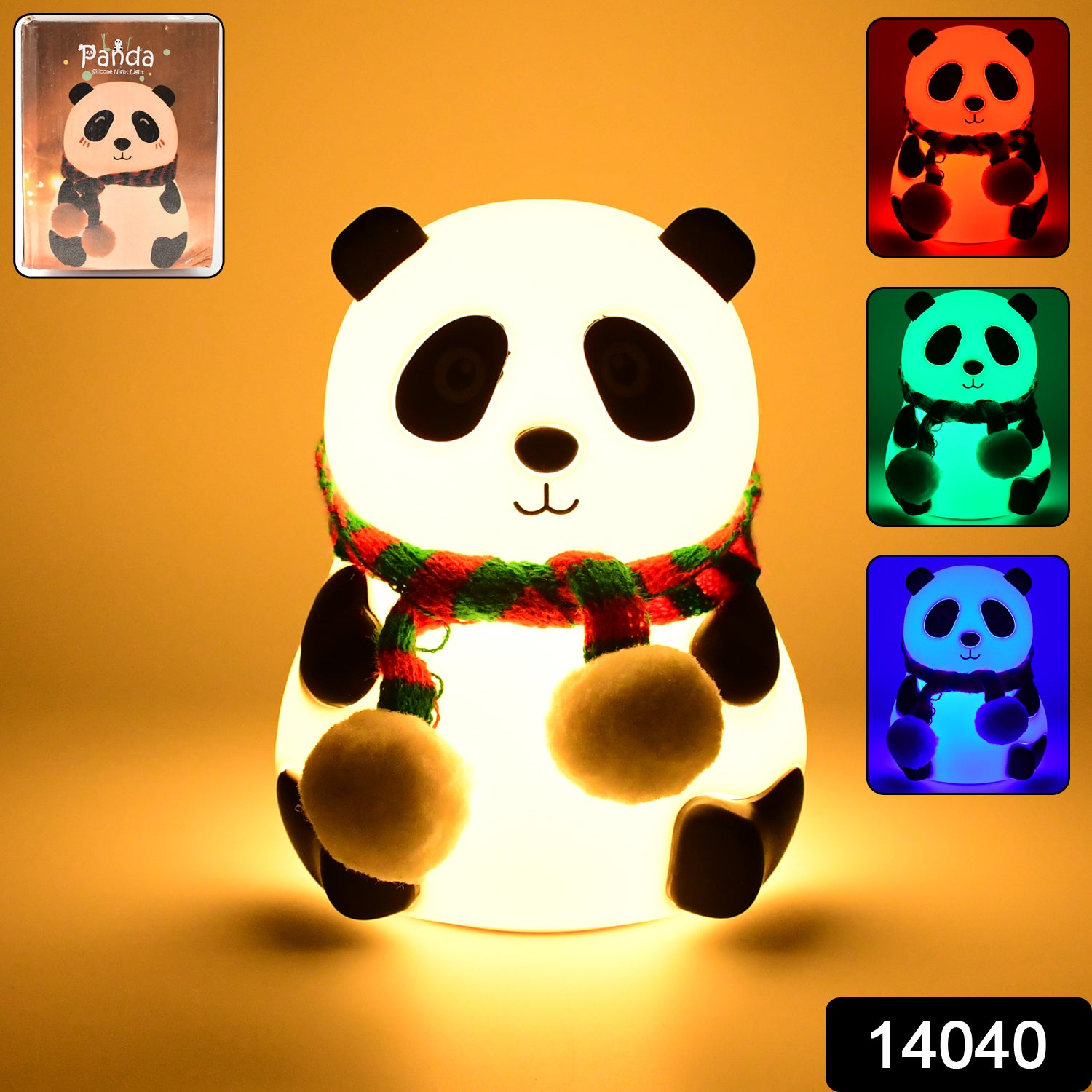 Panda 7-Color LED Silicone Touch Lamp (1 Pc) - Image 2