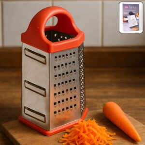 Supermom 7-in-1 Heavy Duty Stainless Steel Box Grater with Ergonomic Handle (1 Pc)