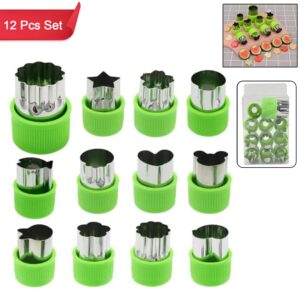 Stainless Steel Cookie Cutter Shapes Set, Baking Cooking Food Decoration (12 Pcs Set)
