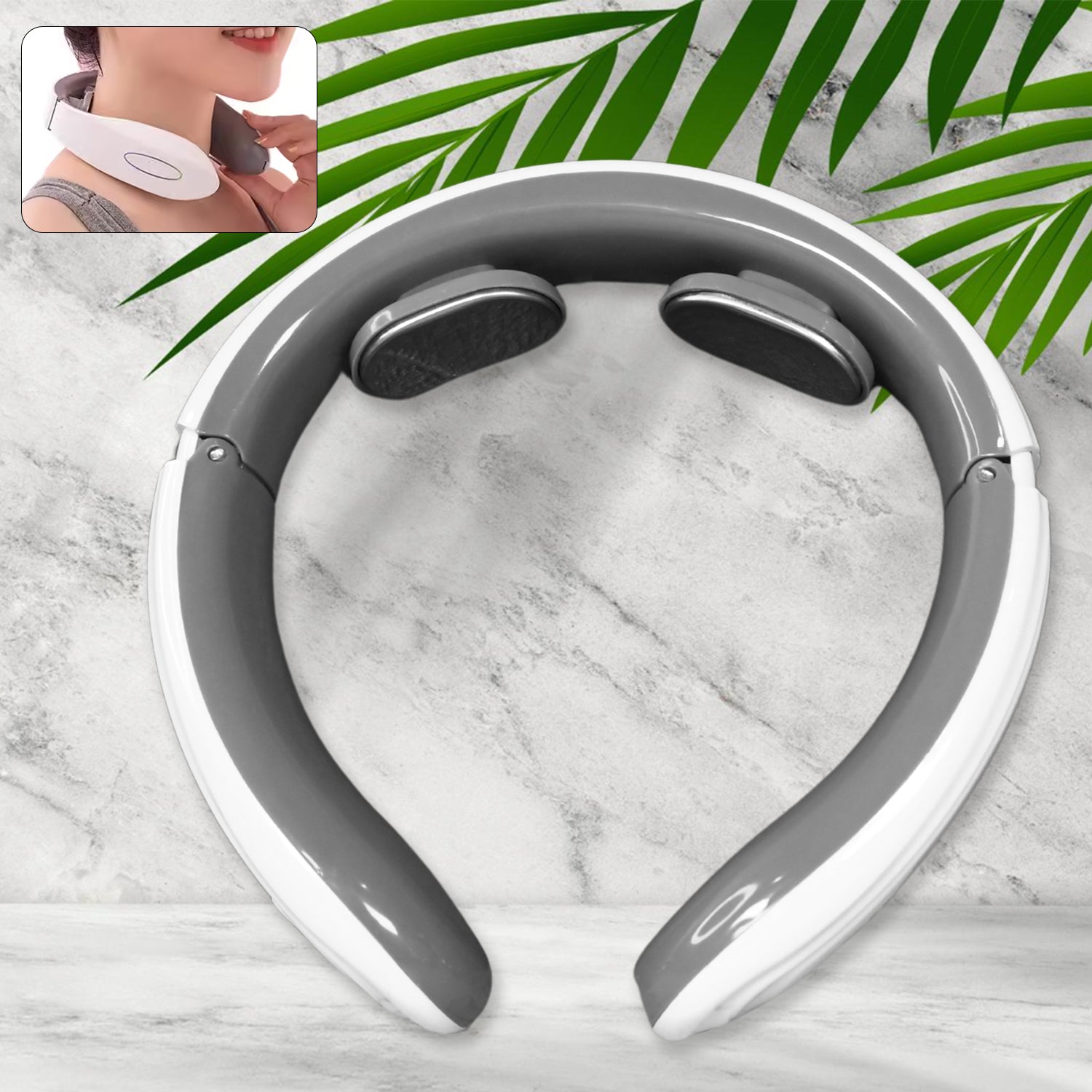 2 Heads Smart Electric Neck and Back Pulse Massager (1 Pc / Mix Design) - Image 6