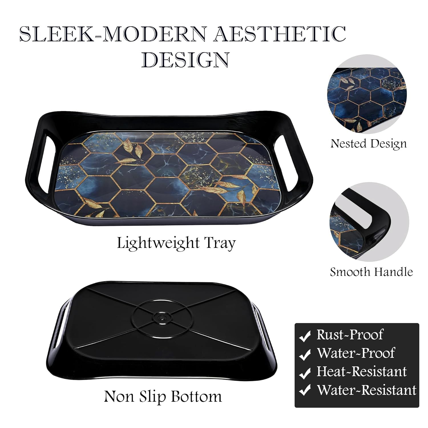 Premium Plastic Serving Tray (3 Pc) - Image 7