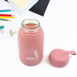 Cute Rabbit Printed Portable Insulated Water Bottle (380ML / 1 Pc)
