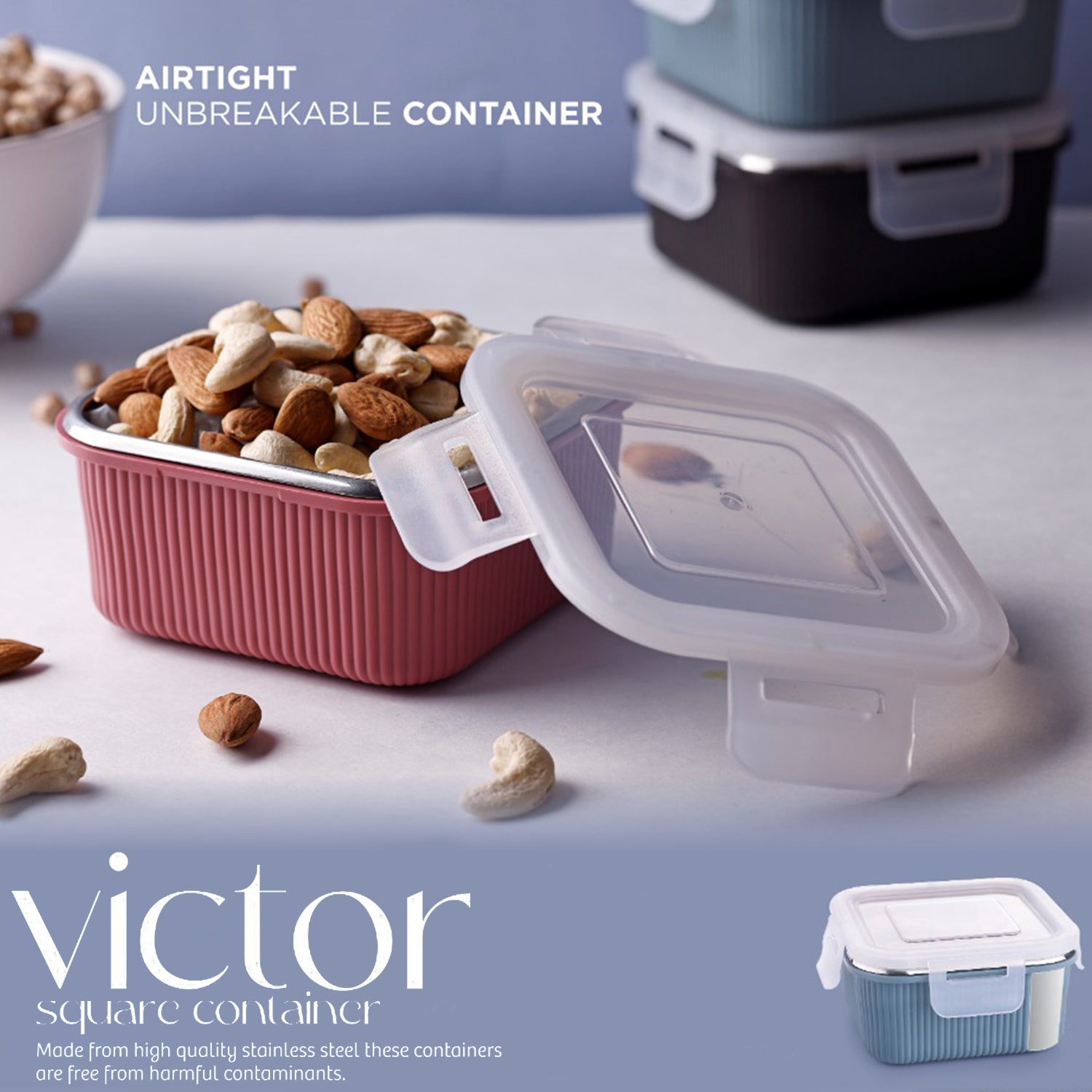 Apex Victor Square Food Storage Container (400 ML / 1 Pc) - Image 6