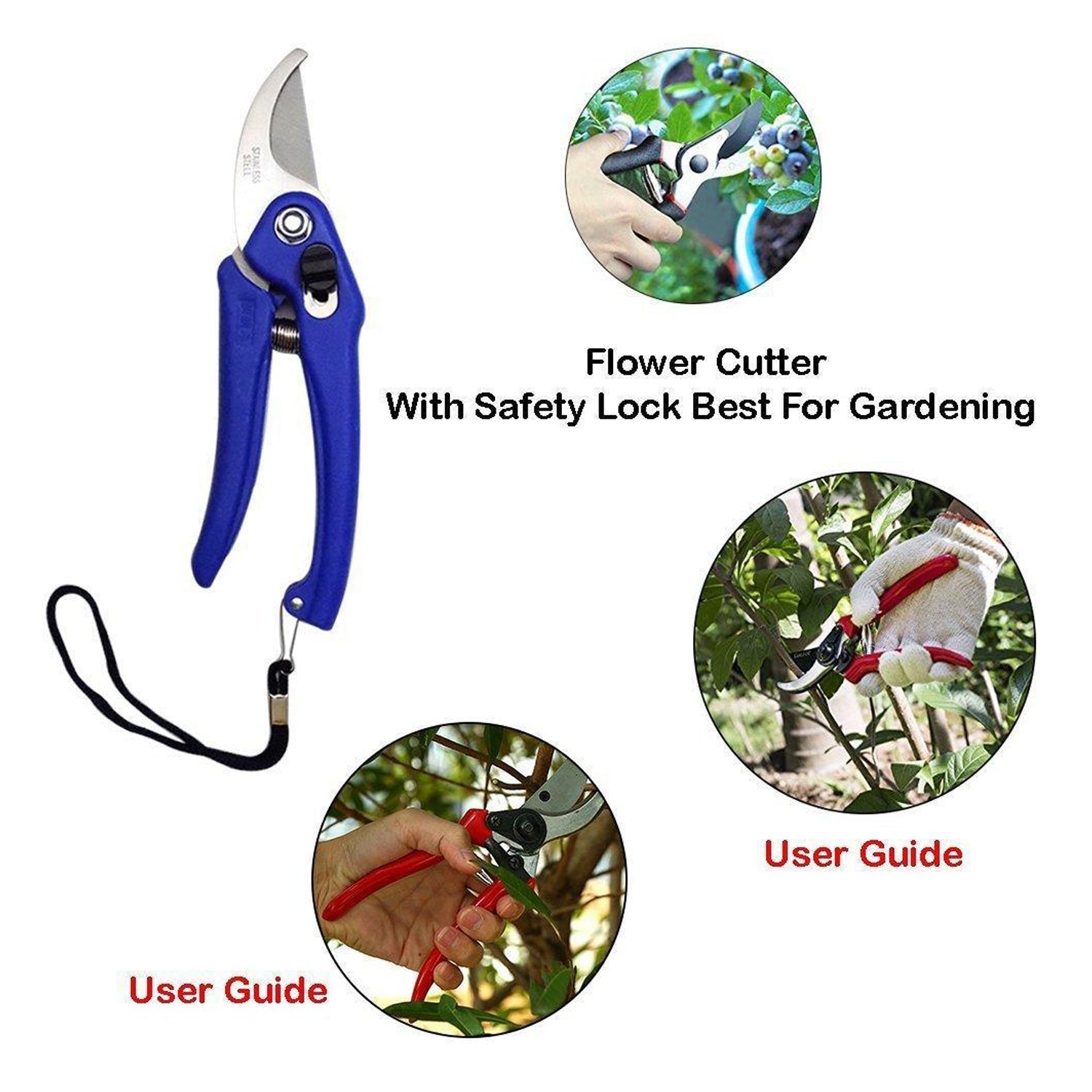 Garden Shears Pruners Scissor for Cutting Branches, Flowers, Leaves, Pruning Seeds - Image 5