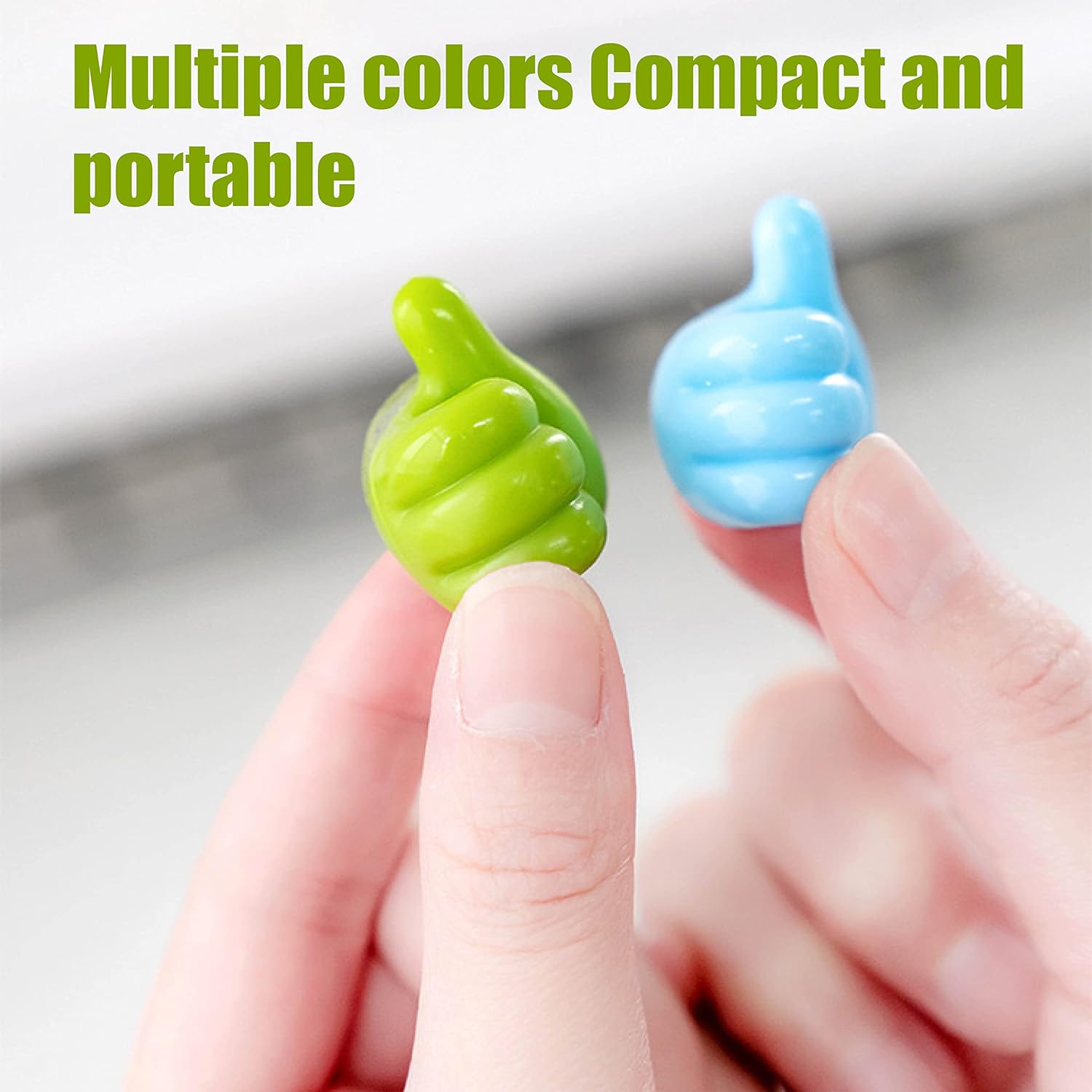 Thumb Cable Clips, Multi-Color Cord Organizer for Home, Office, Car (10 Pc Set) - Image 5